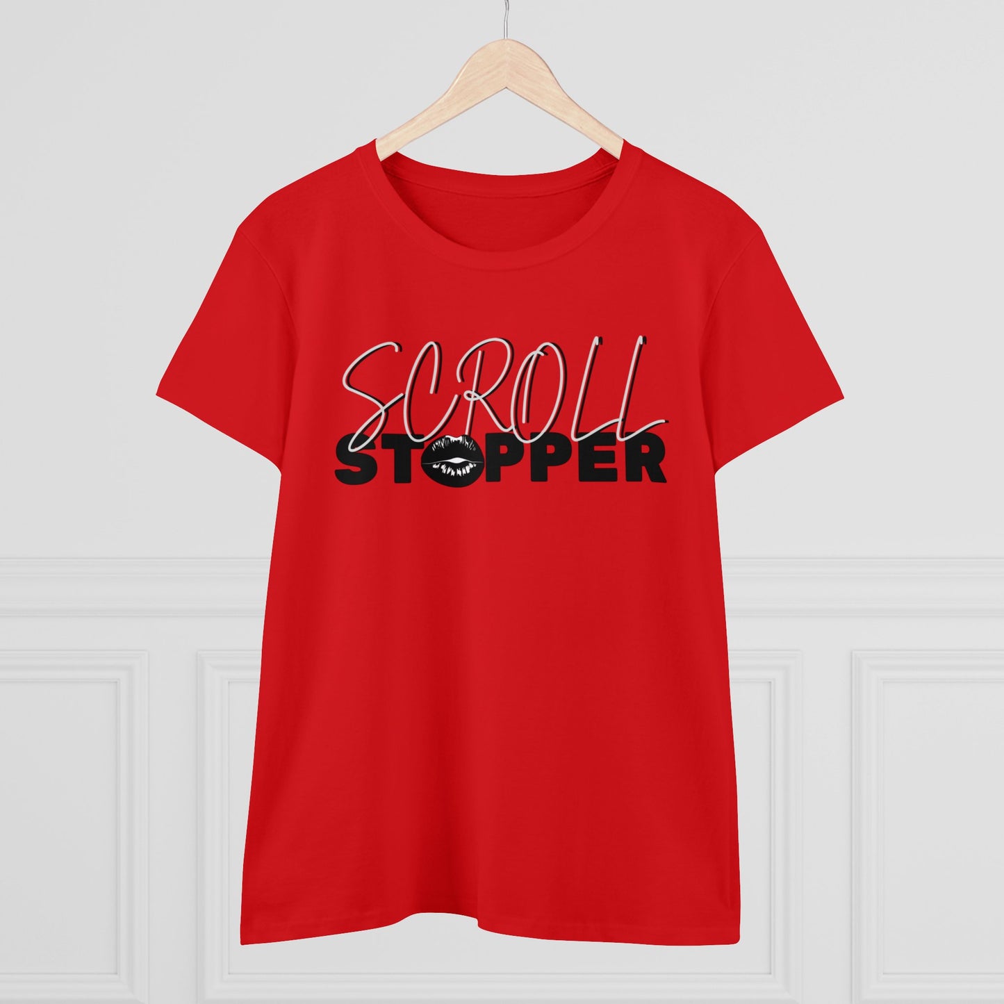 Scroll stopper cute Women's Midweight Cotton Tee