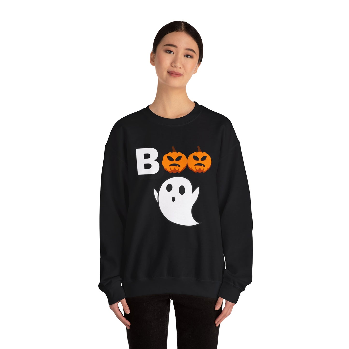 Boo Ghost, Unisex Heavy Blend™ Crewneck Sweatshirt