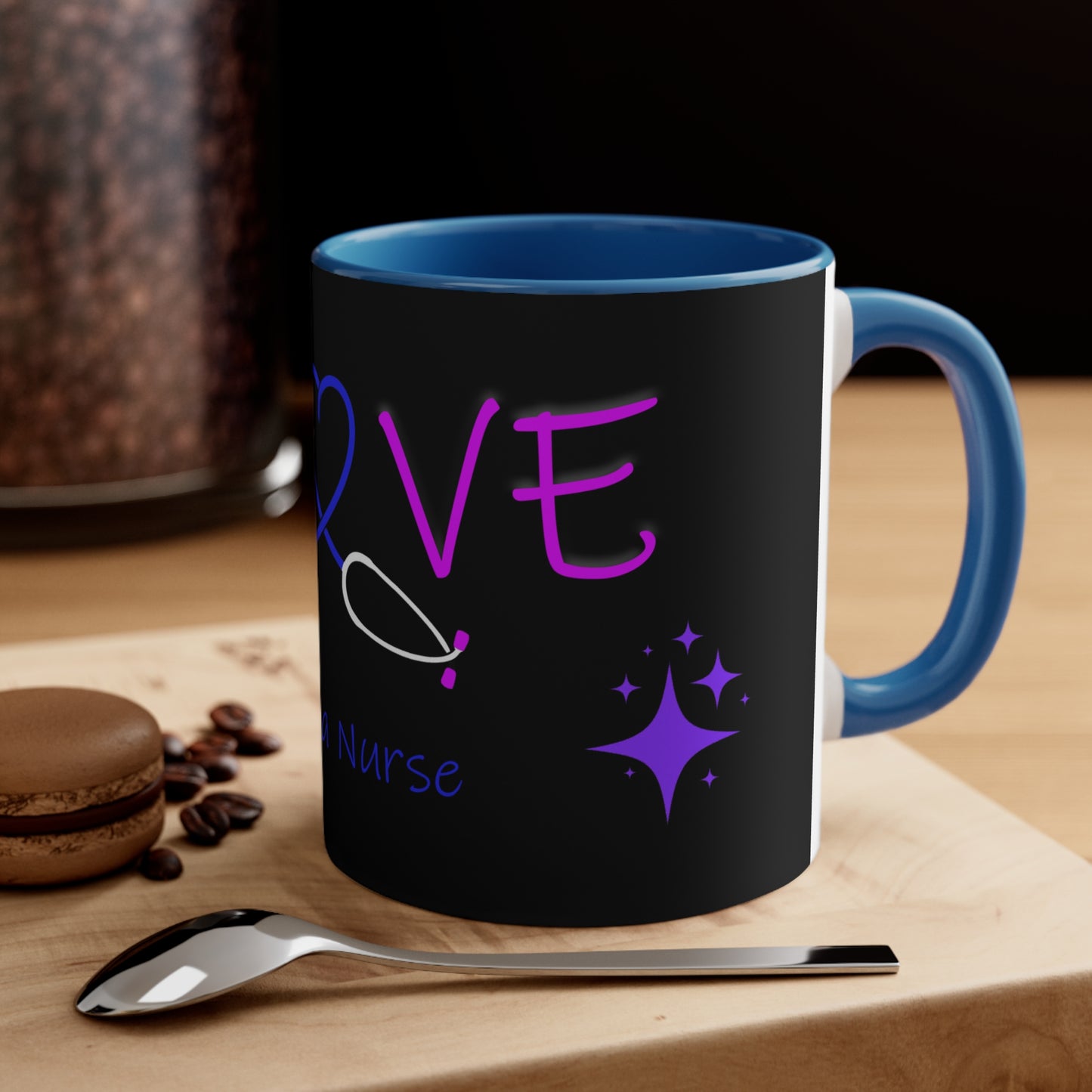 love being a nurse Accent Coffee Mug, 11oz