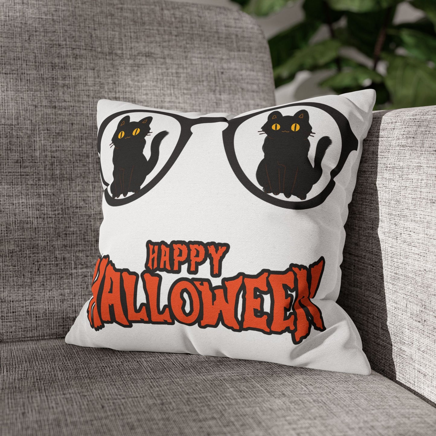 Halloween Spun Polyester Square Pillowcase