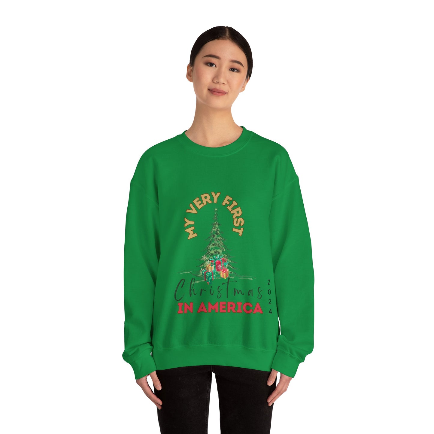 My first Christmas in America.   Crewneck Sweatshirt