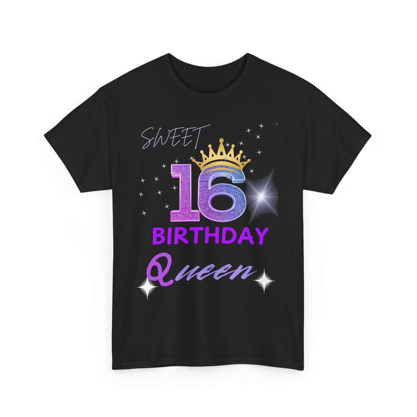 Sweet 16 Birthday queen Unisex Heavy Cotton Tee