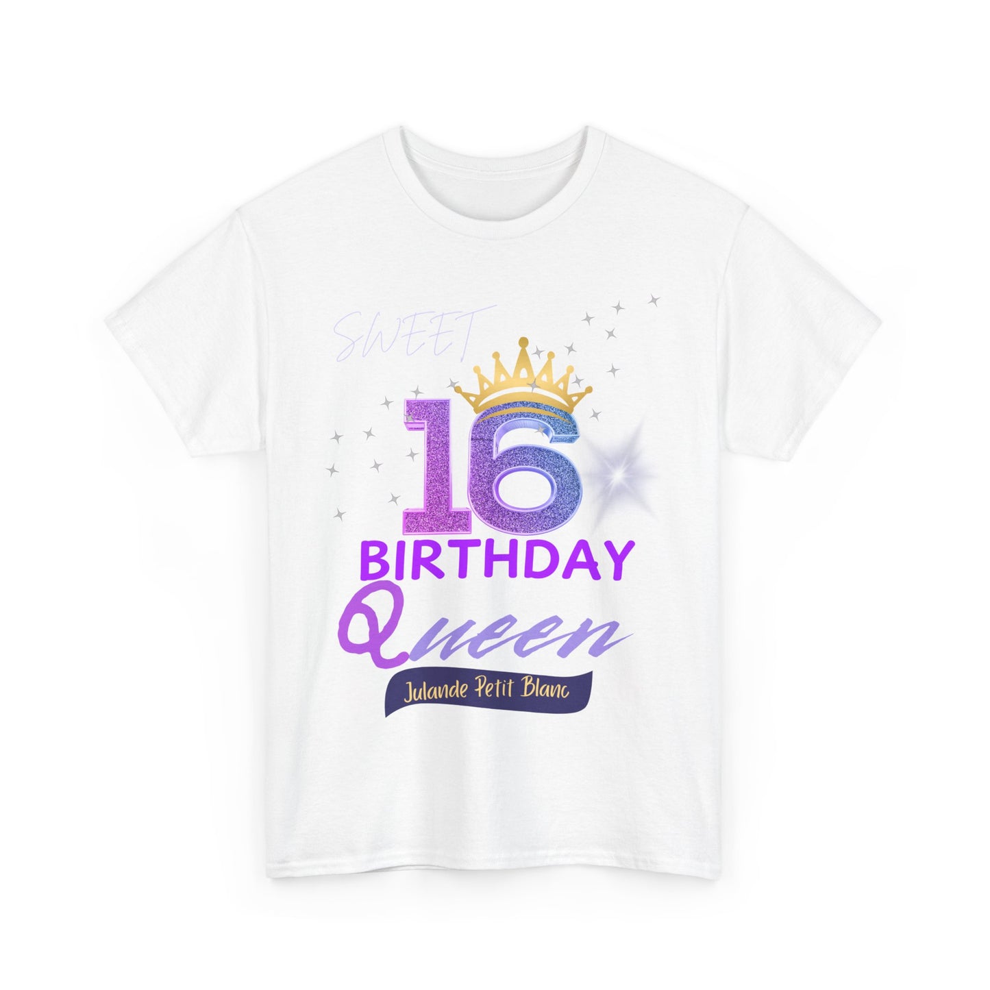 Sweet 16 Birthday queen Unisex Heavy Cotton Tee