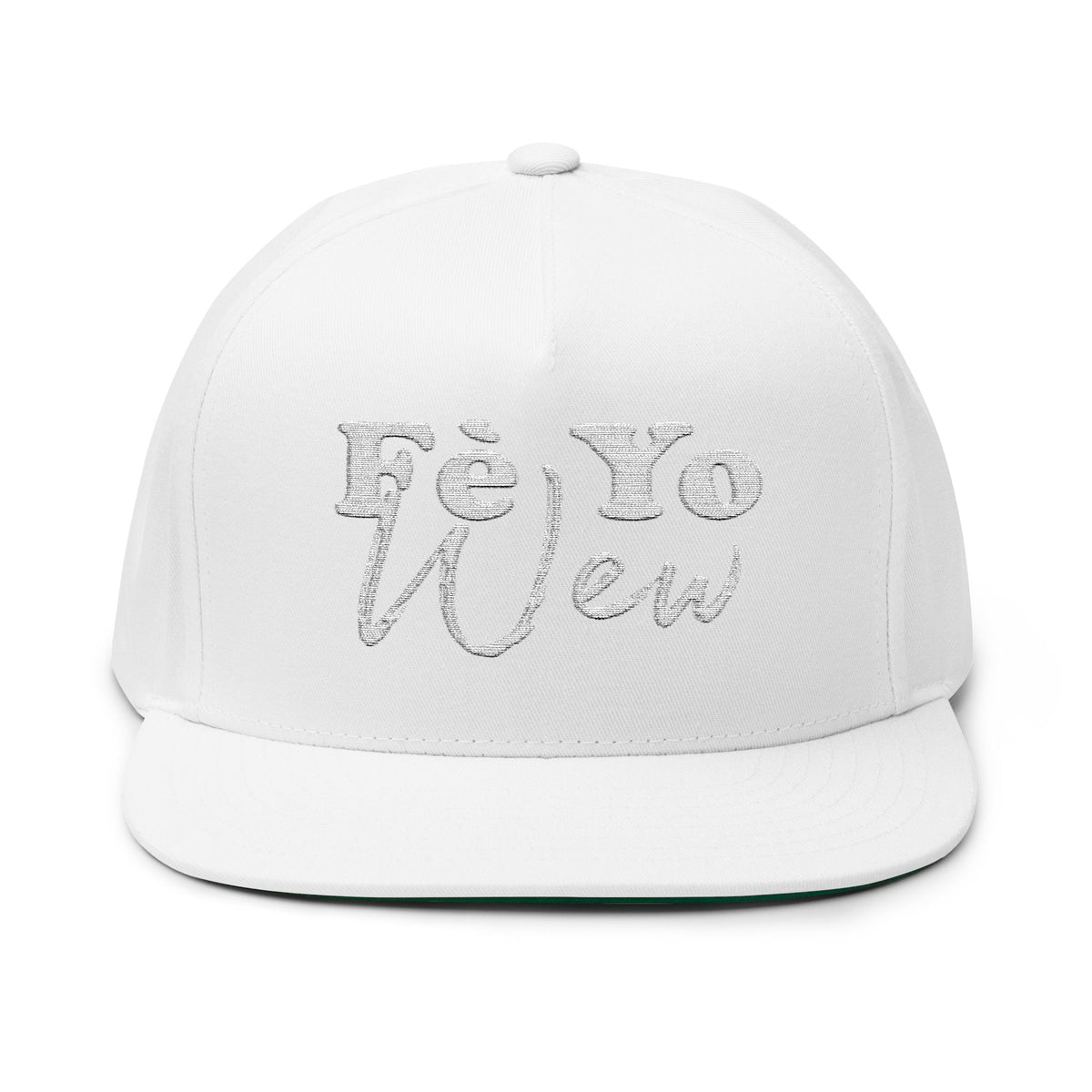 Fè yo wew Stylish Flat Bill Cap | Electric Vibe Hat for Casual Outings, Fashion Statement, Gift Idea for Dad, Birthday Cap