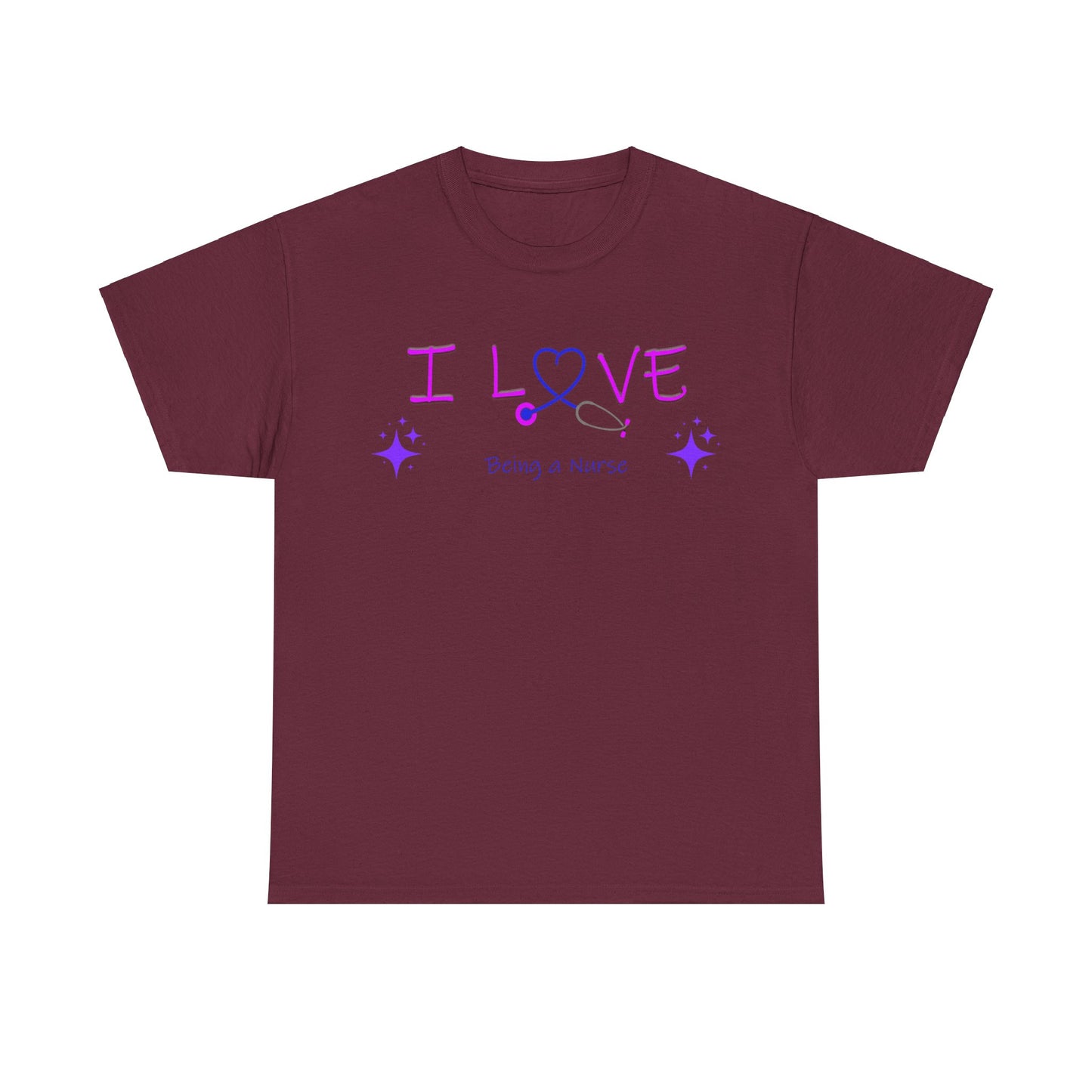 love being a nurse Unisex Heavy Cotton Tee