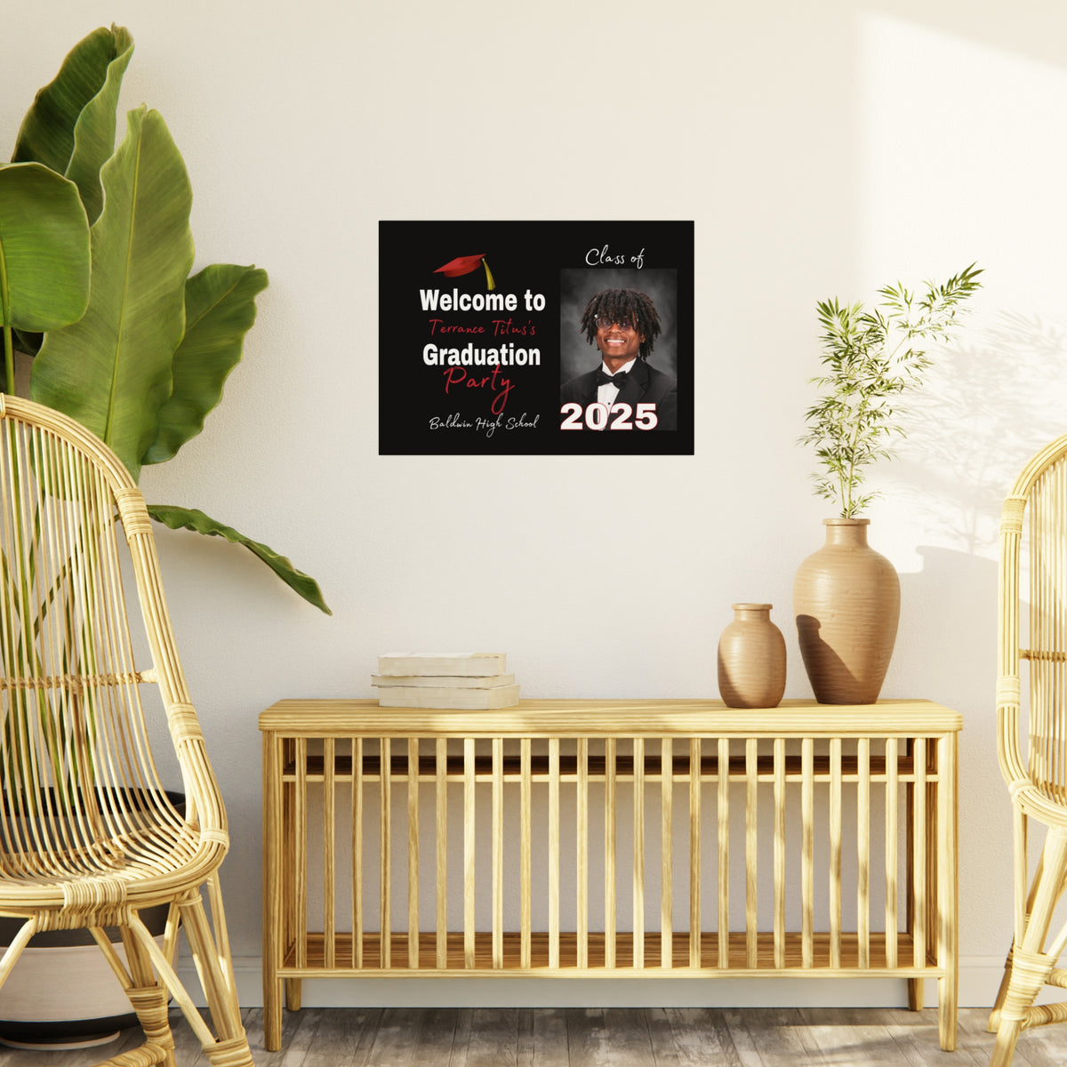 Terrance Titus Personalized Graduation Foam Board Sign - Class of 2025