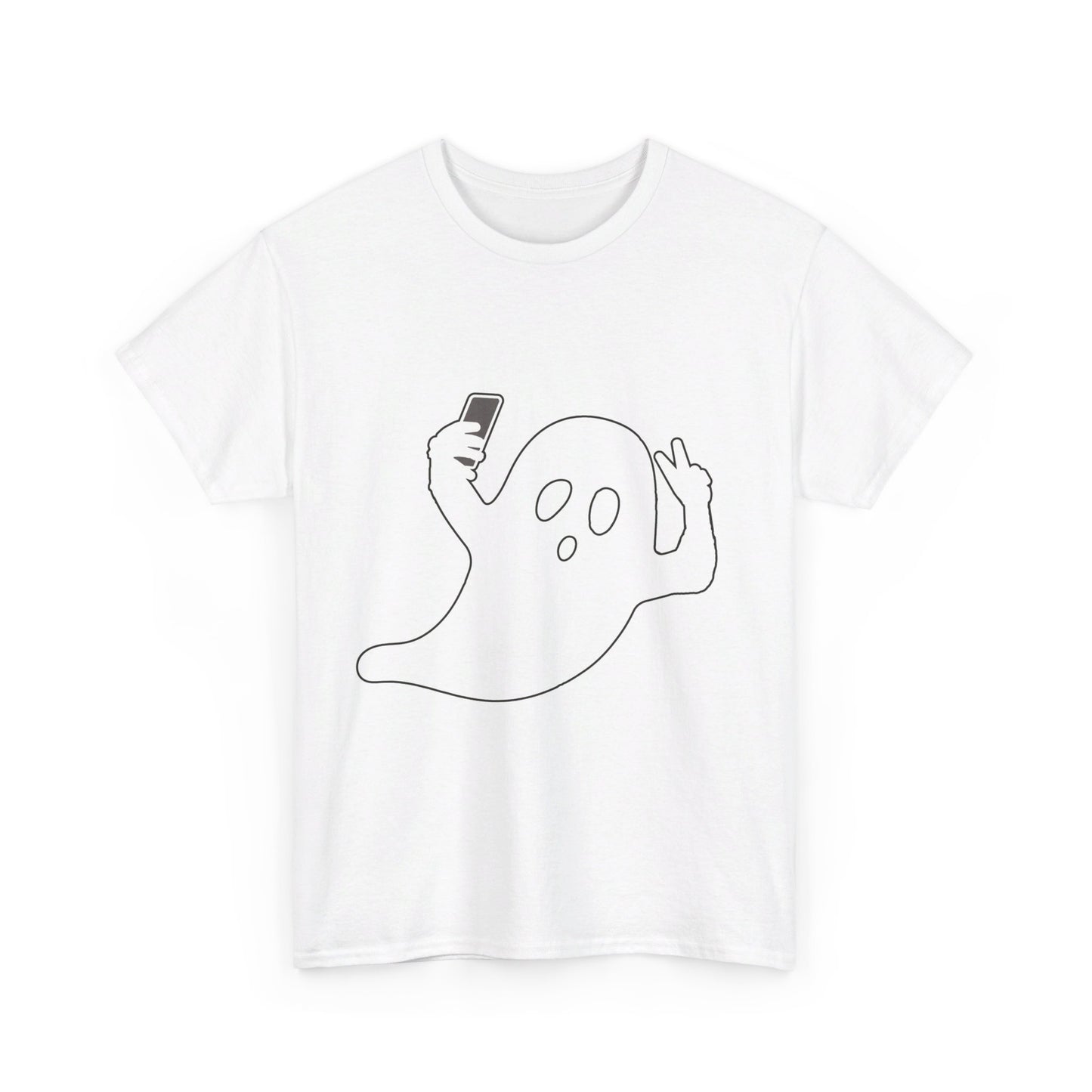 Halloween Ghost selfie ( 1 Last Ghost Selfie ) Unisex Heavy Cotton Tee