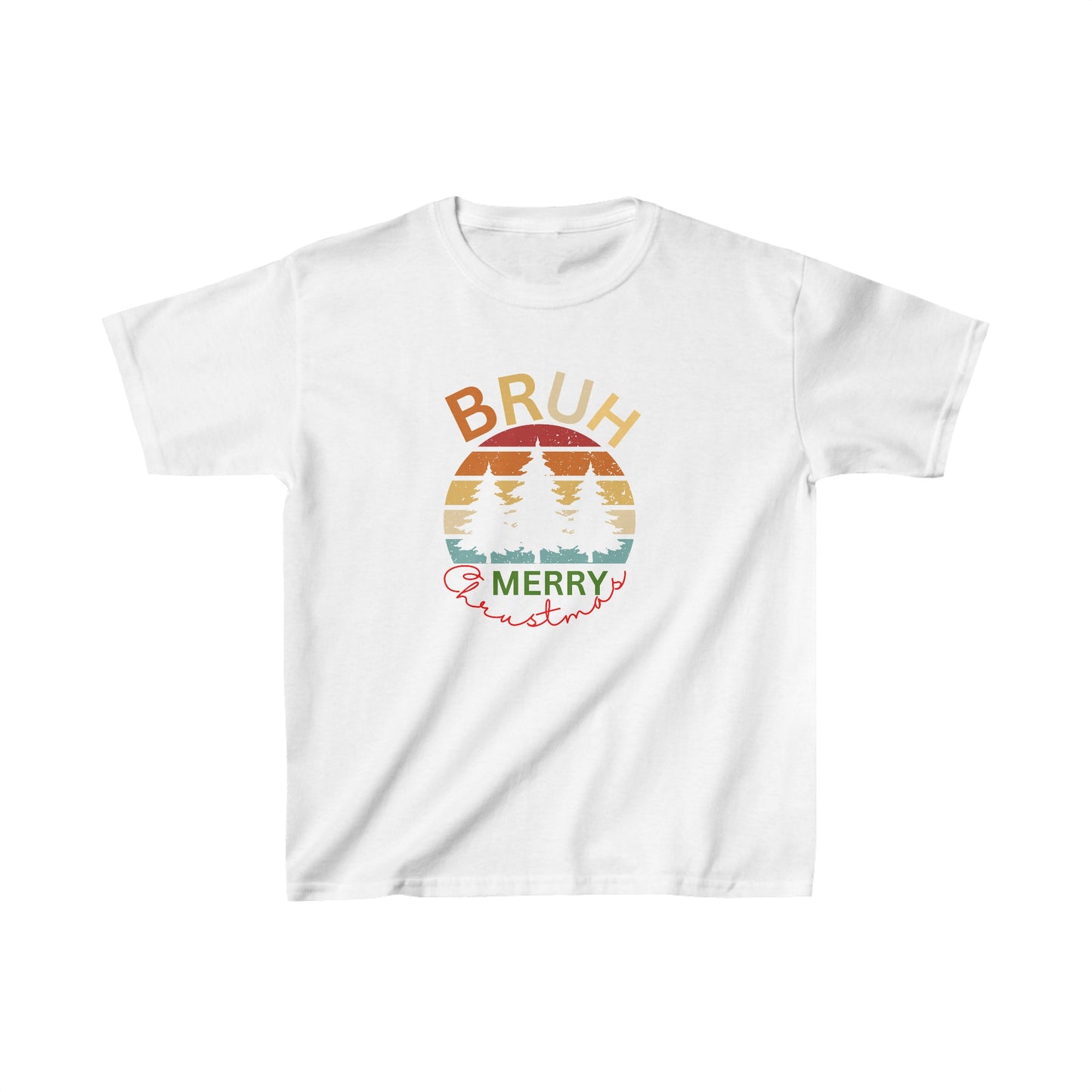 Bruh Merry Christmas. Kids Heavy Cotton™ Tee