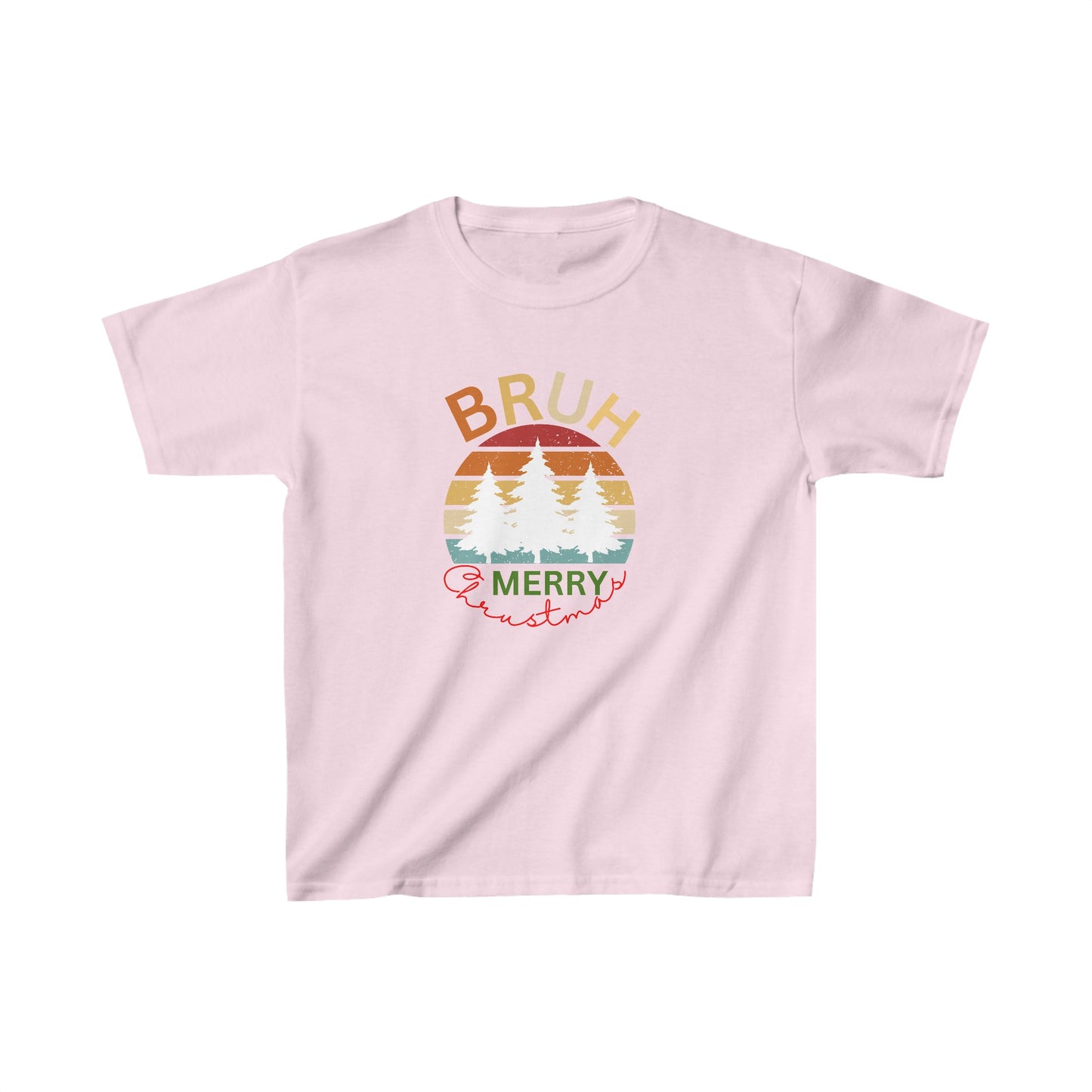 Bruh Merry Christmas. Kids Heavy Cotton™ Tee