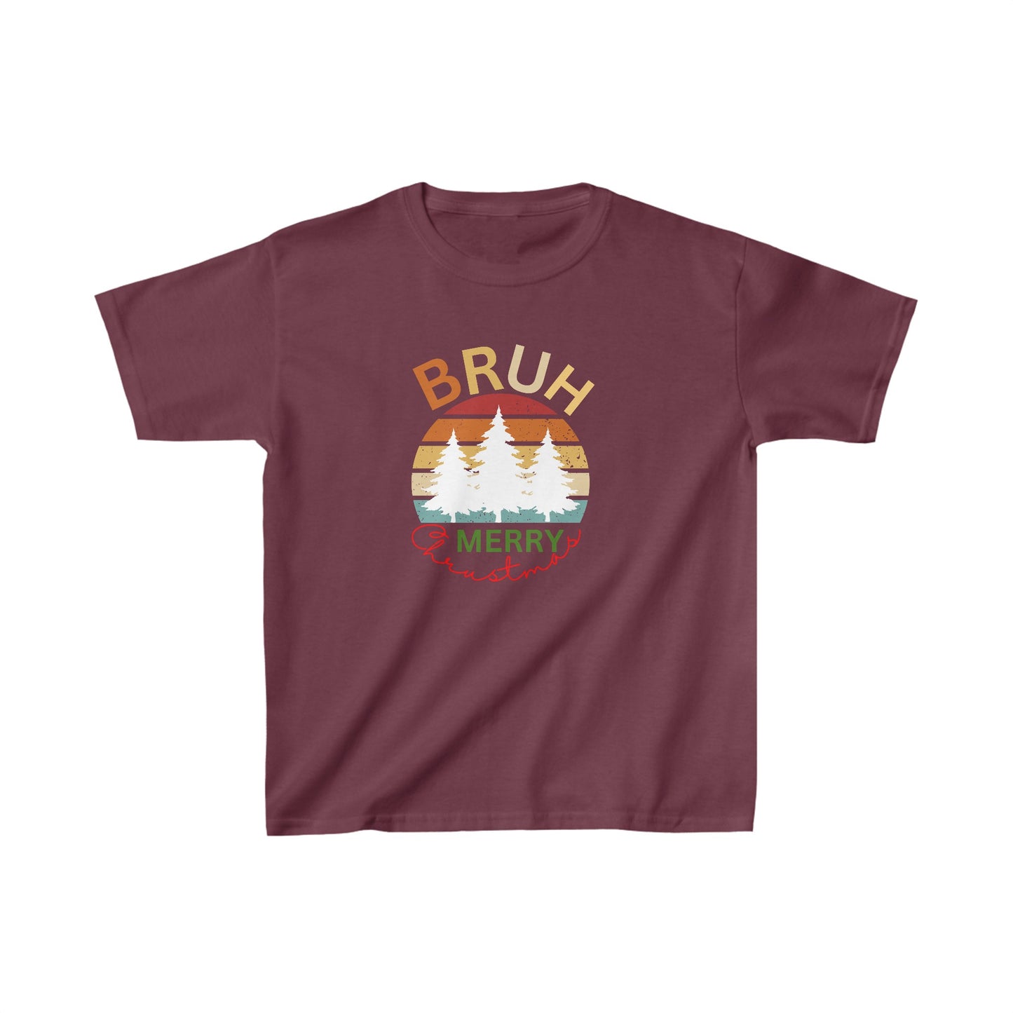 Bruh Merry Christmas. Kids Heavy Cotton™ Tee