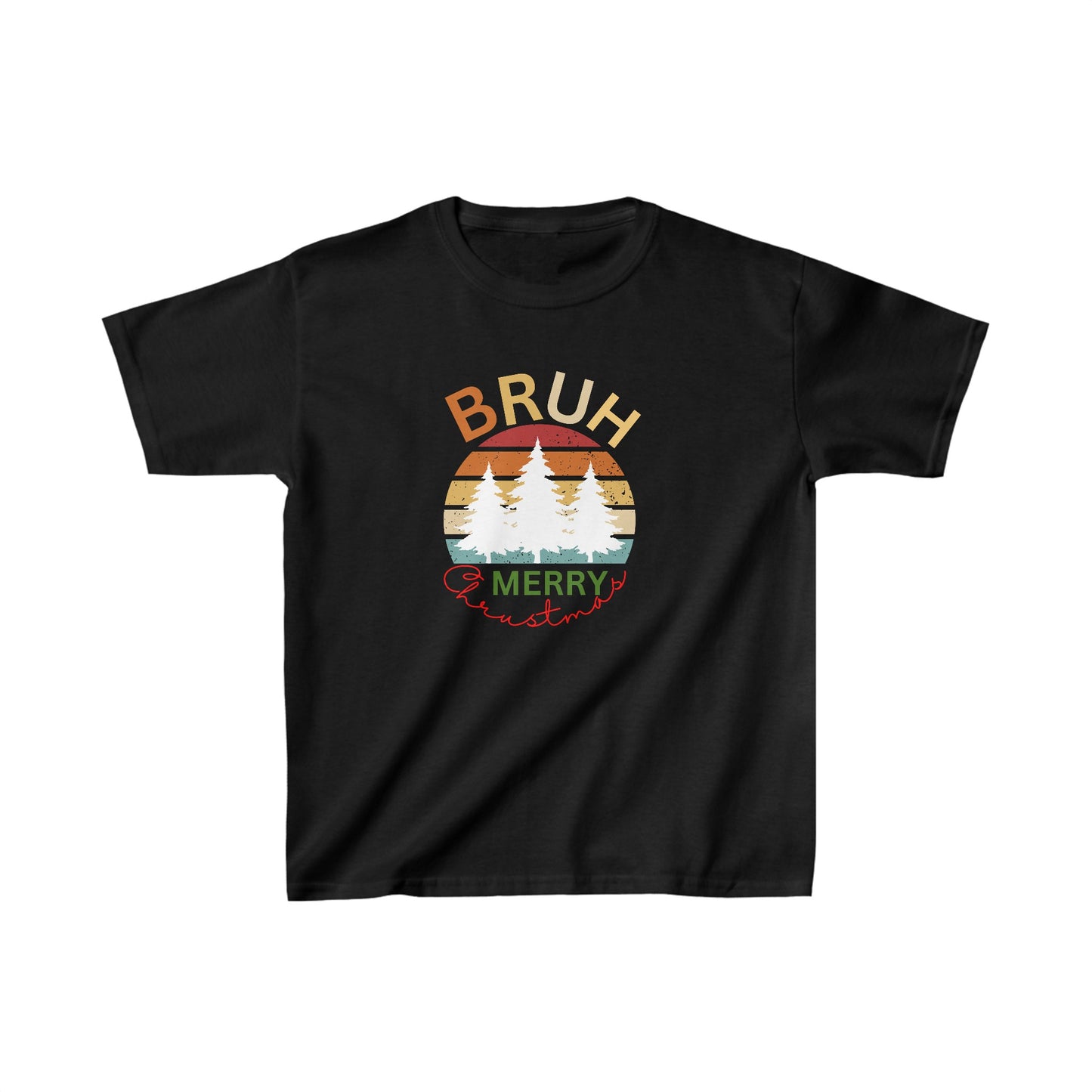 Bruh Merry Christmas. Kids Heavy Cotton™ Tee