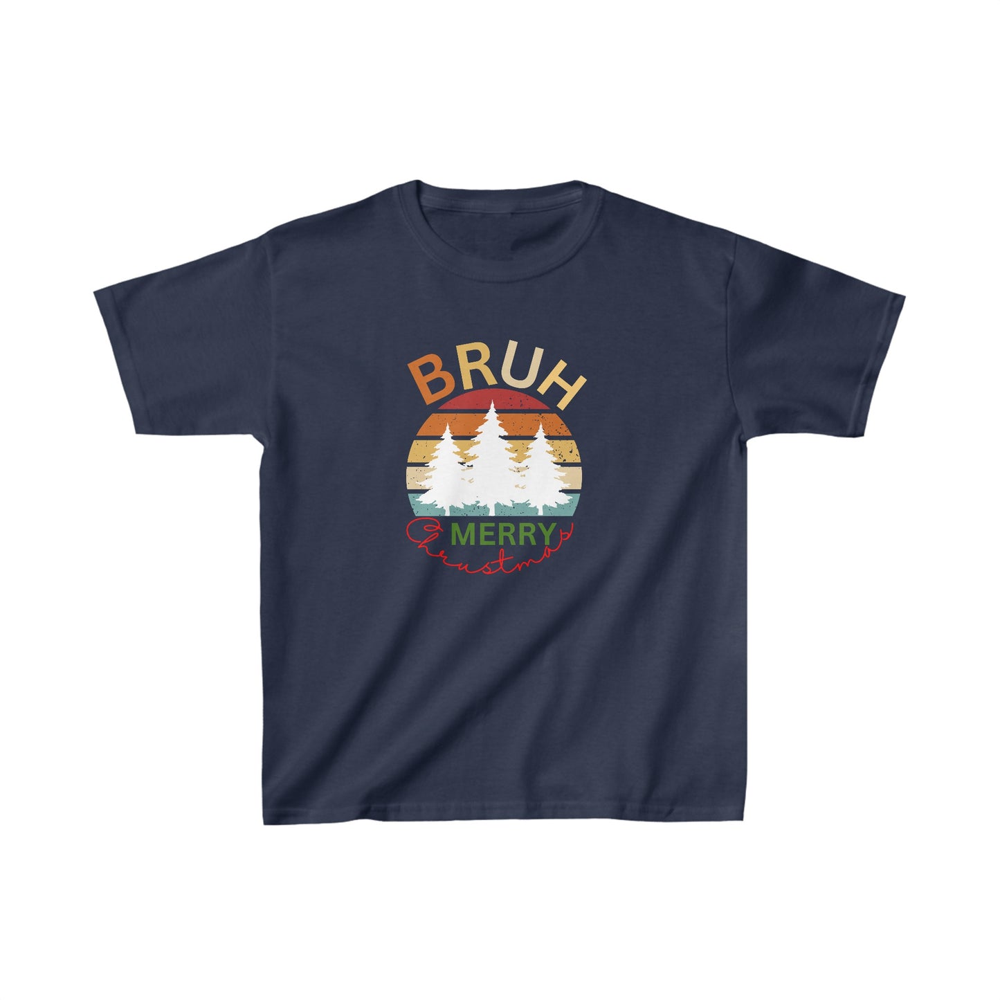 Bruh Merry Christmas. Kids Heavy Cotton™ Tee