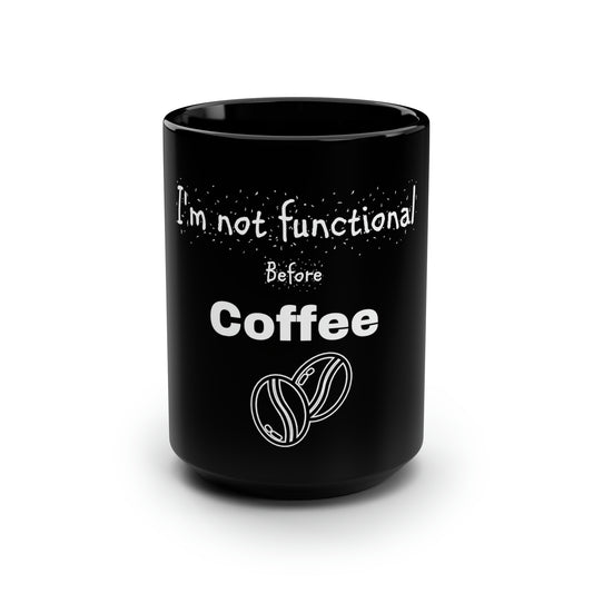 Coffee Black Mug, 15oz