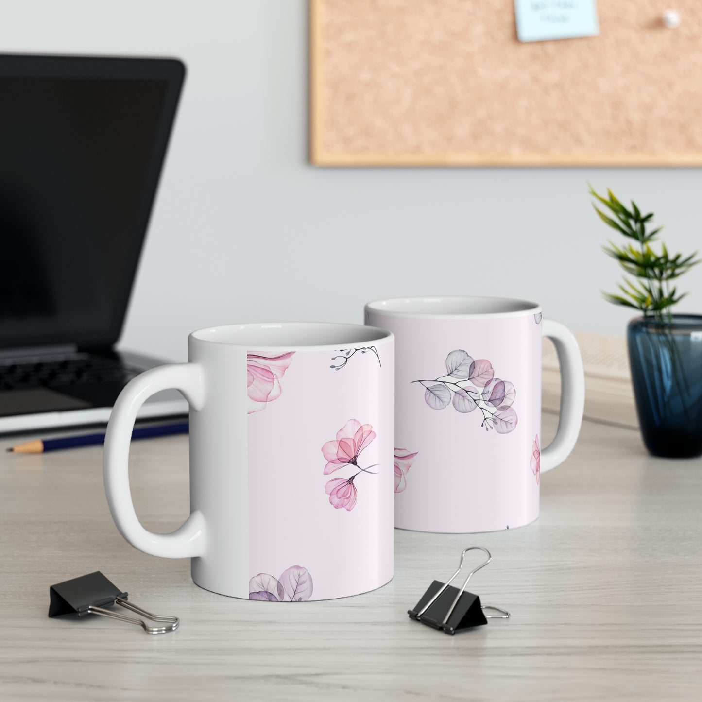 Floral Ceramic Mug, 11oz