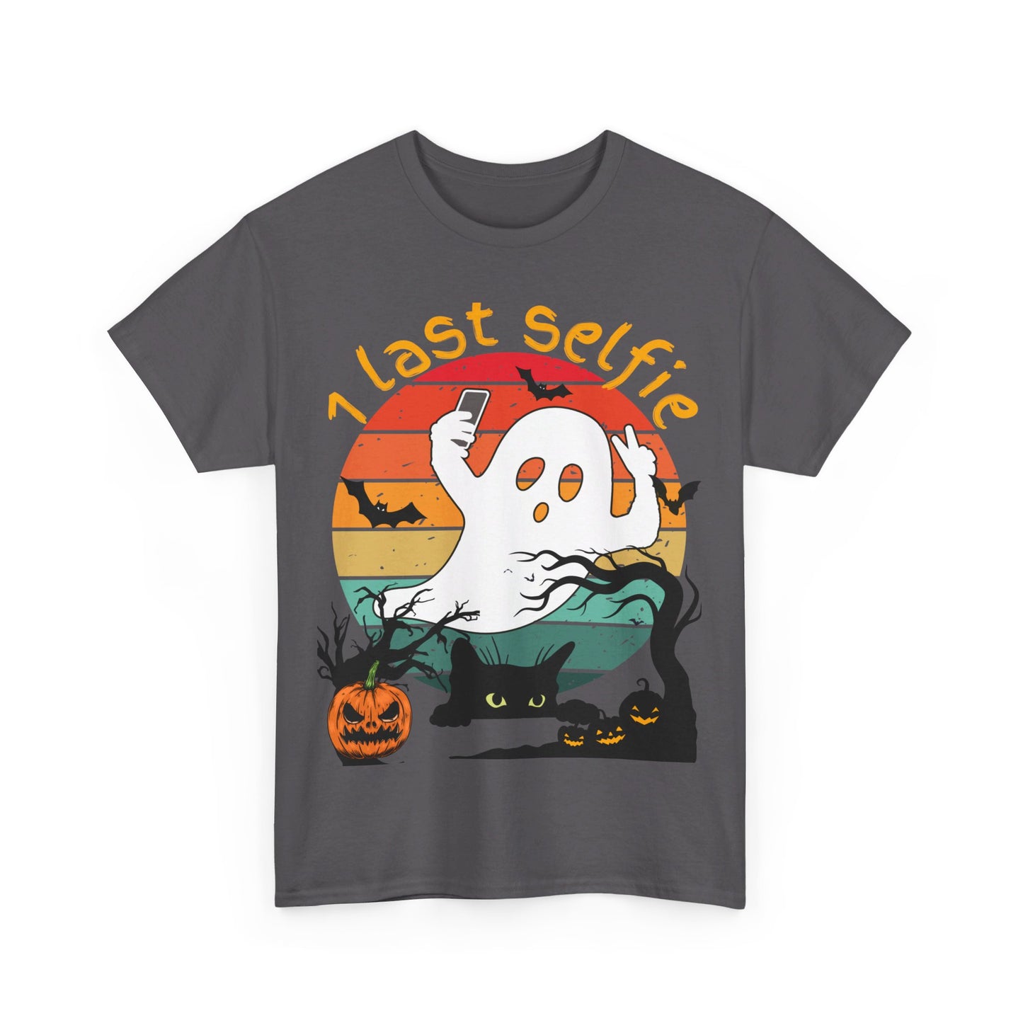 Halloween ( 1 Last Ghost Selfie ) Unisex Heavy Cotton Tee