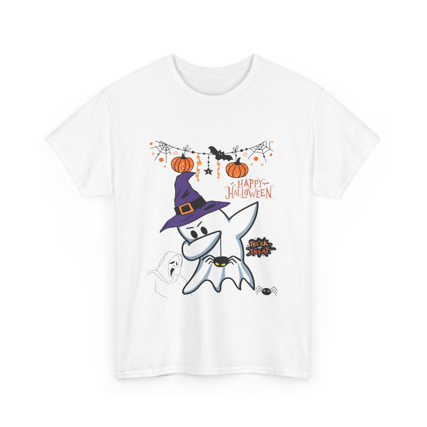 Dabbing Ghost Happy Halloween Dabbing Ghost Unisex Heavy Cotton Tee