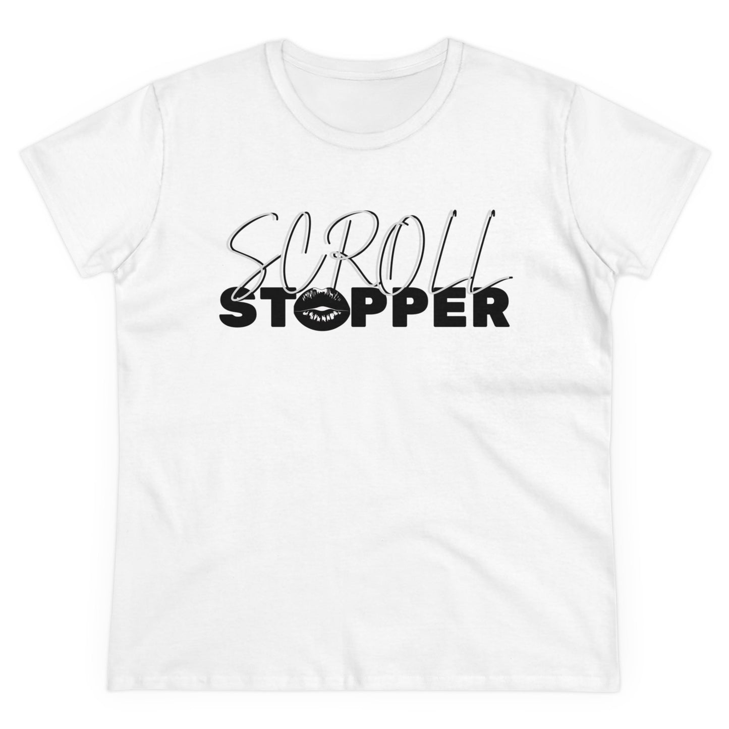 Scroll stopper cute Women's Midweight Cotton Tee