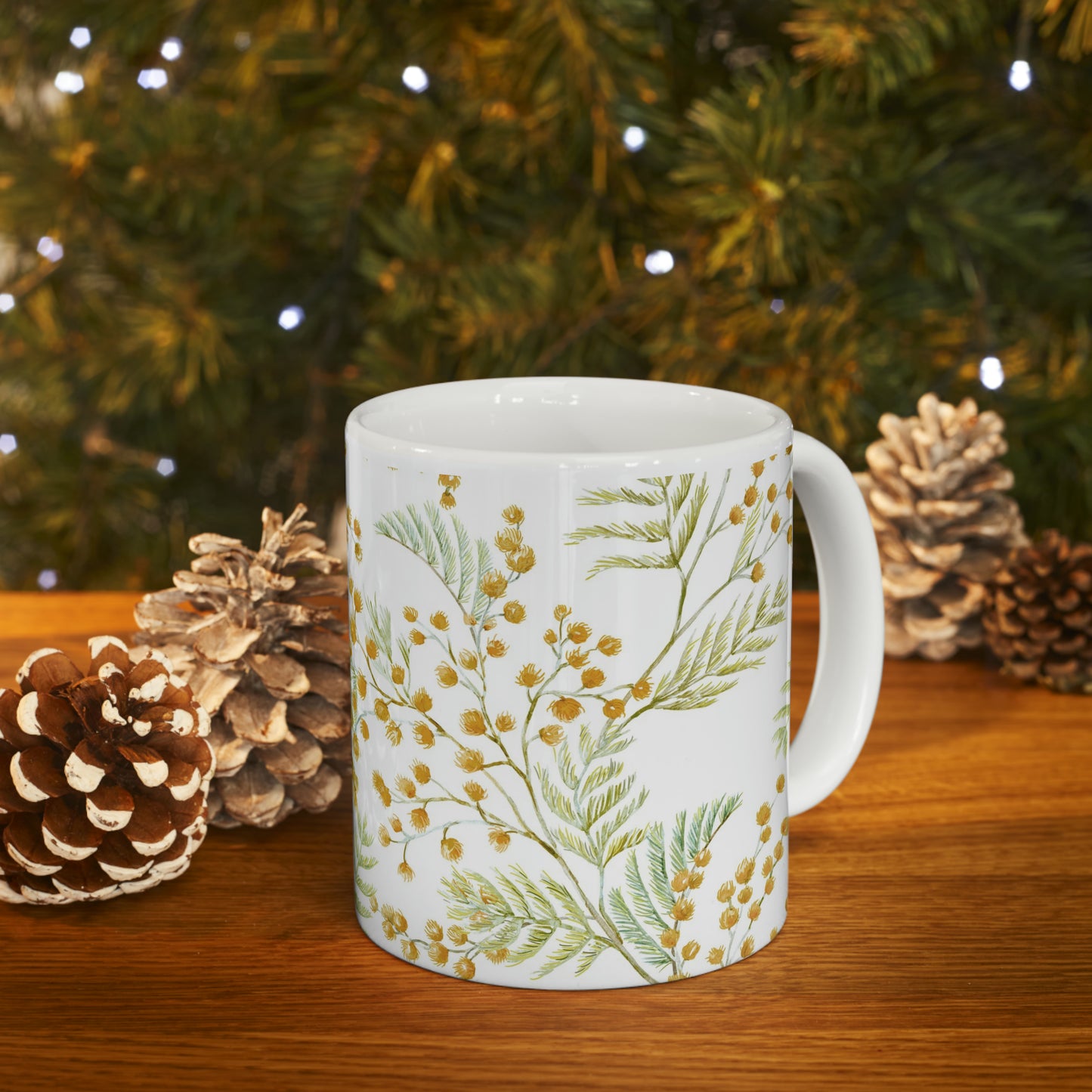 Floral Ceramic Mug, 11oz