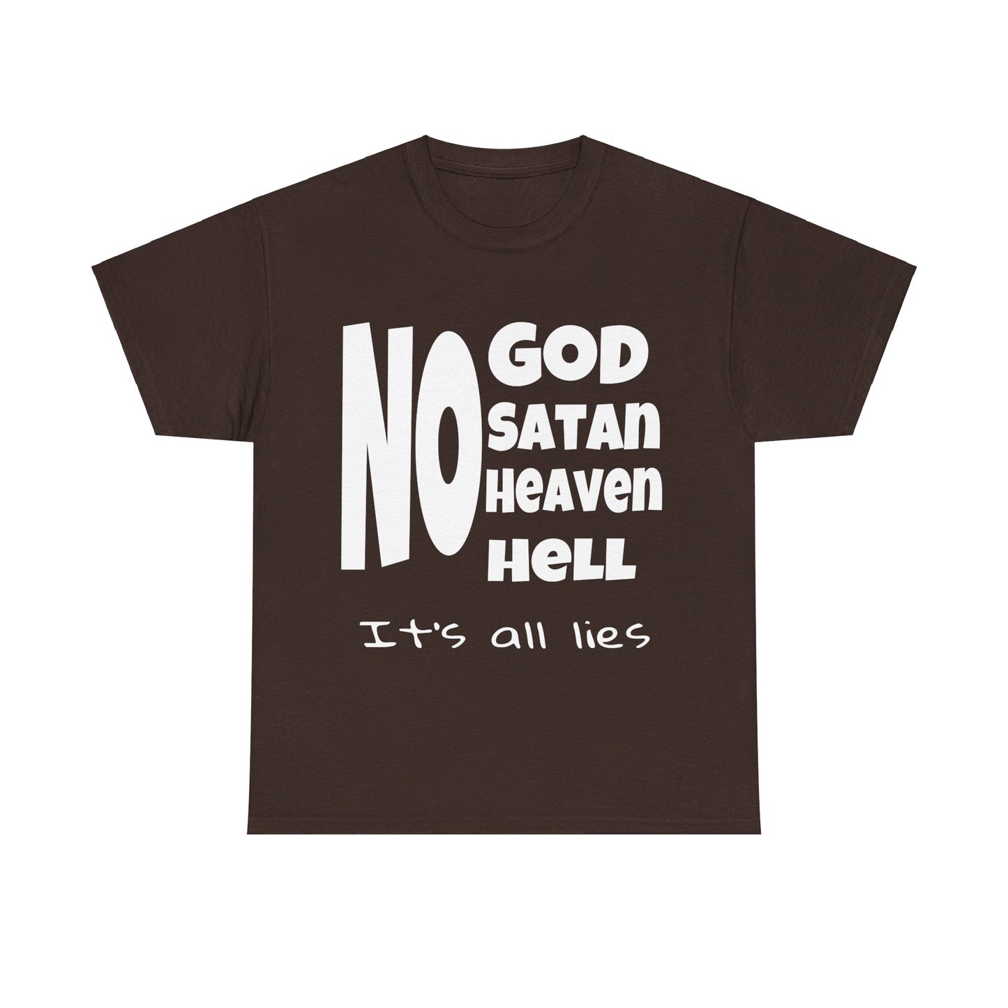 No God, Satan, Heaven, Hell Unisex Heavy Cotton Tee