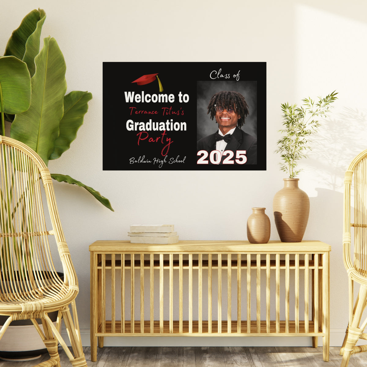Terrance Titus Personalized Graduation Foam Board Sign - Class of 2025