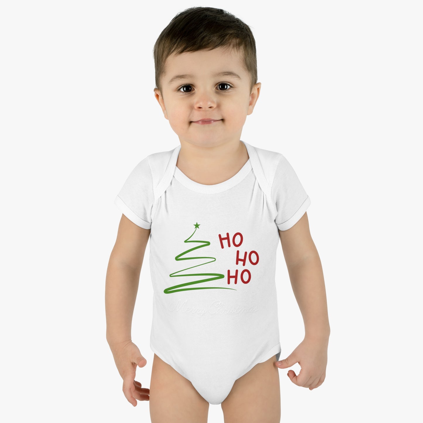 Ho ho ho , Infant Baby Rib Bodysuit