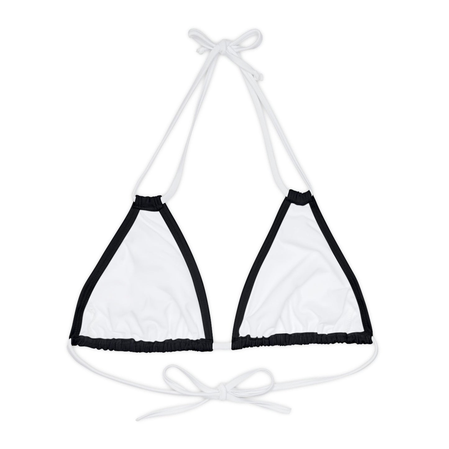 Skeleton trick Strappy Triangle Bikini Top (AOP)