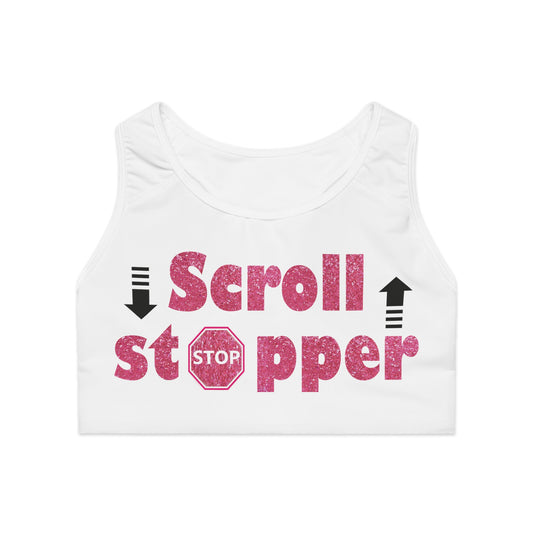 Scroll stopper, Sports Bra (AOP)