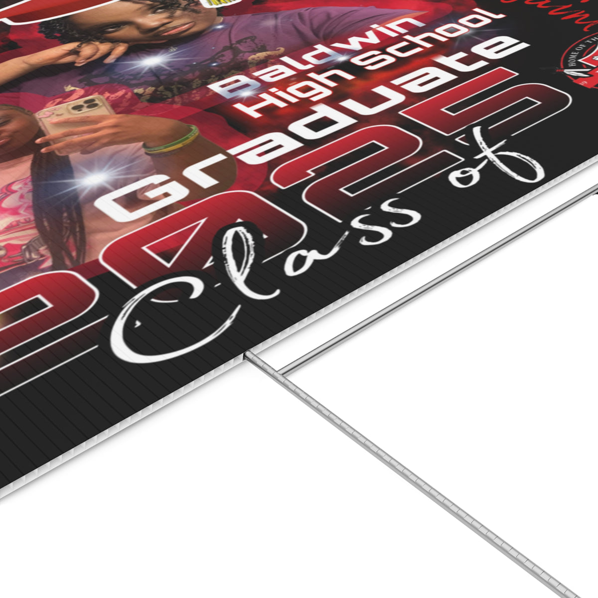 Christie Toussaint new Graduation Lawn Sign - Congratulations Christte Tonsa - Baldwin High School
