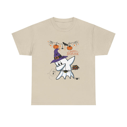 Dabbing Ghost Happy Halloween Dabbing Ghost Unisex Heavy Cotton Tee