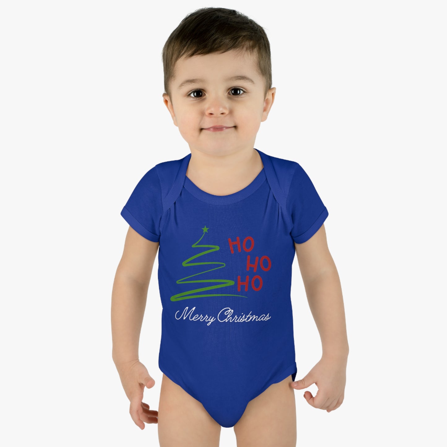 Ho ho ho, Merry Christmas. Infant Baby Rib Bodysuit