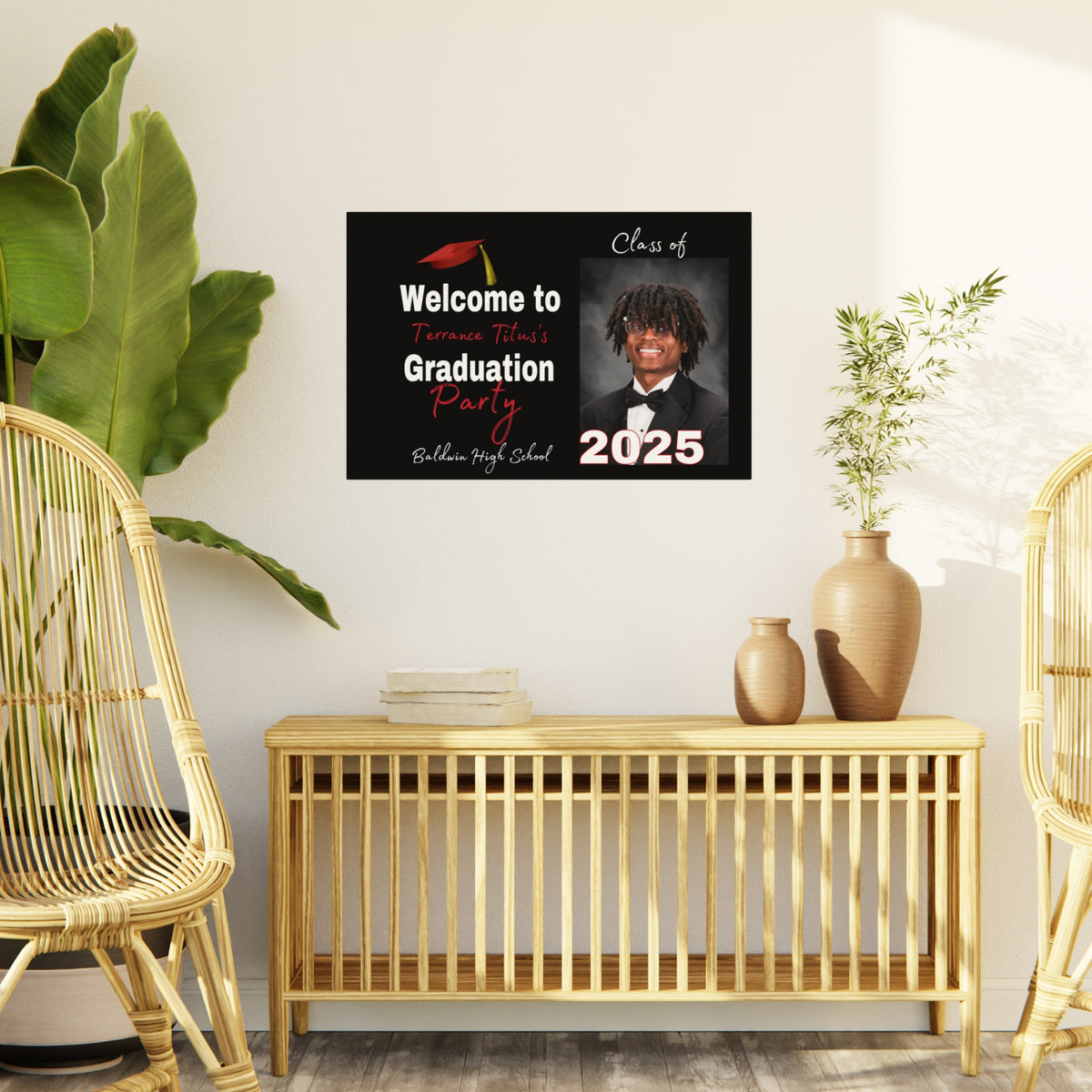 Terrance Titus Personalized Graduation Foam Board Sign - Class of 2025