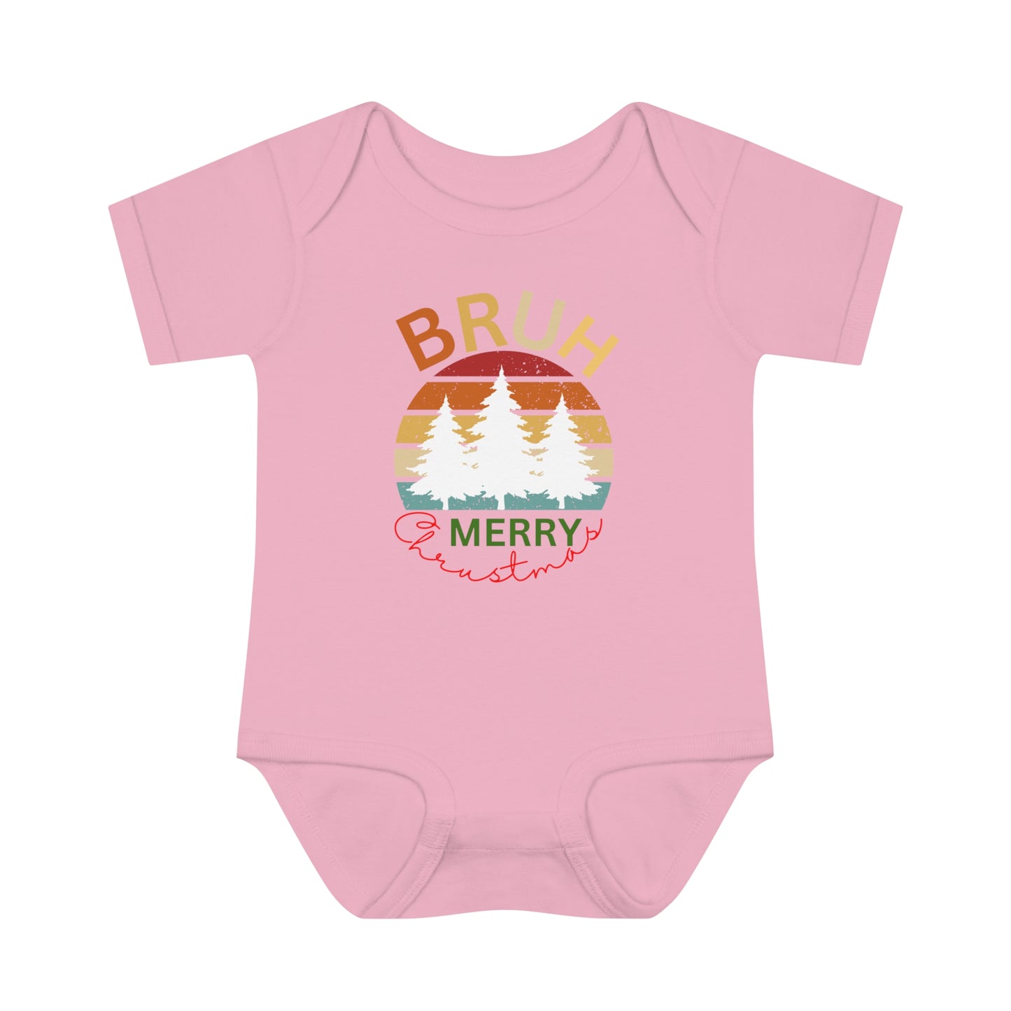 Bruh Merry Christmas. Infant Baby Rib Bodysuit