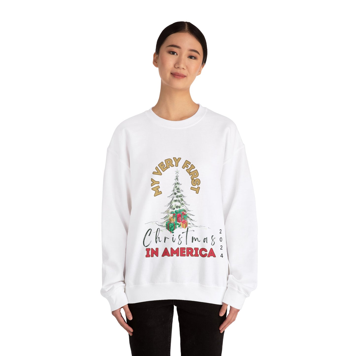 My first Christmas in America.   Crewneck Sweatshirt