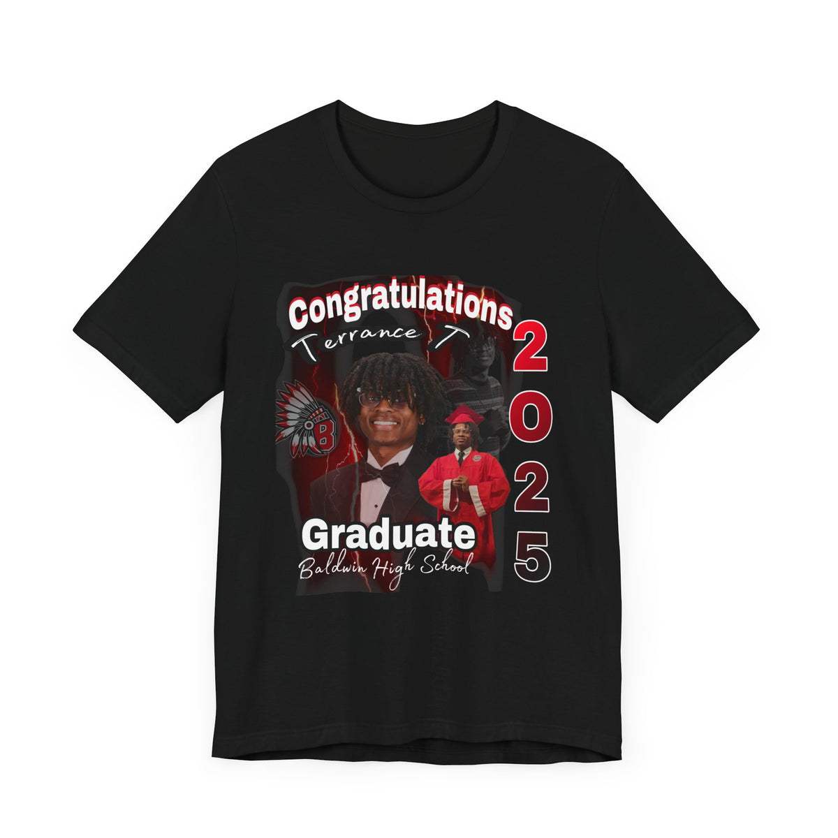 Terrance Titus Graduation Celebration Tee, Unisex Graduation Shirt, Class of 2025 Shirt, Congrats Grad Tee, Personalized Graduation Gift