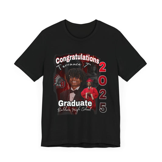 Terrance Titus Graduation Celebration Tee, Unisex Graduation Shirt, Class of 2025 Shirt, Congrats Grad Tee, Personalized Graduation Gift