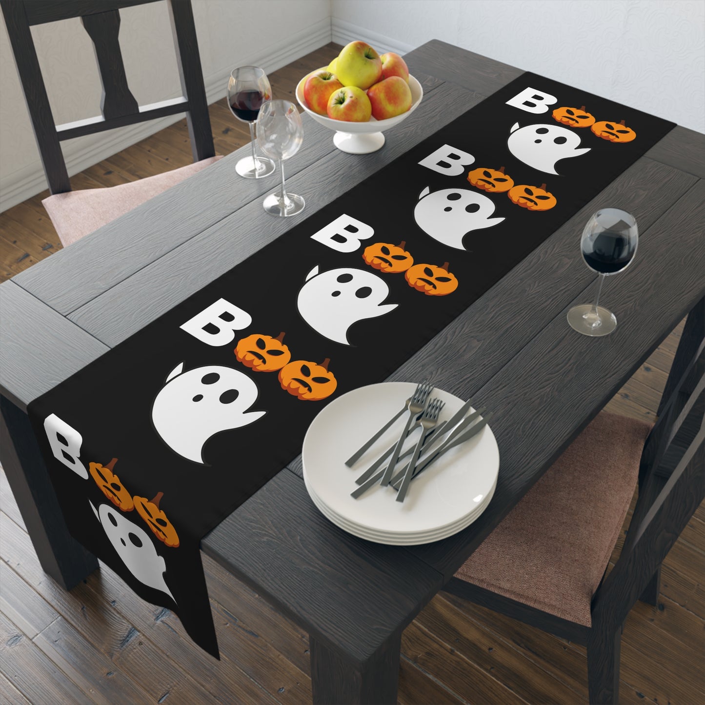 Halloween ghost boo table runner (Cotton, Poly)