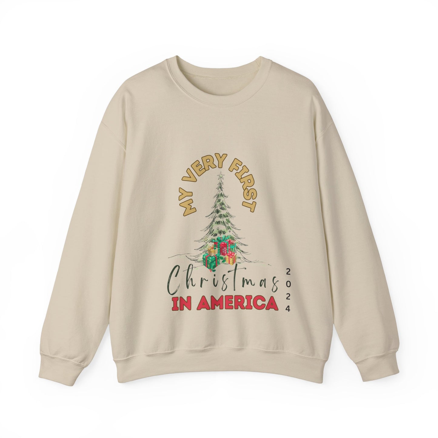 My first Christmas in America.   Crewneck Sweatshirt