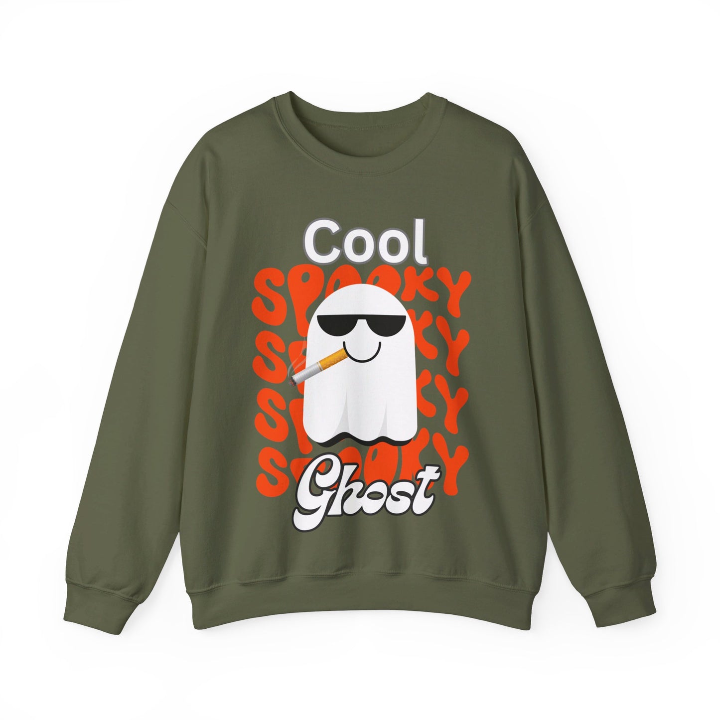 Cool Spooky Ghost Unisex Heavy Blend™ Crewneck Sweatshirt