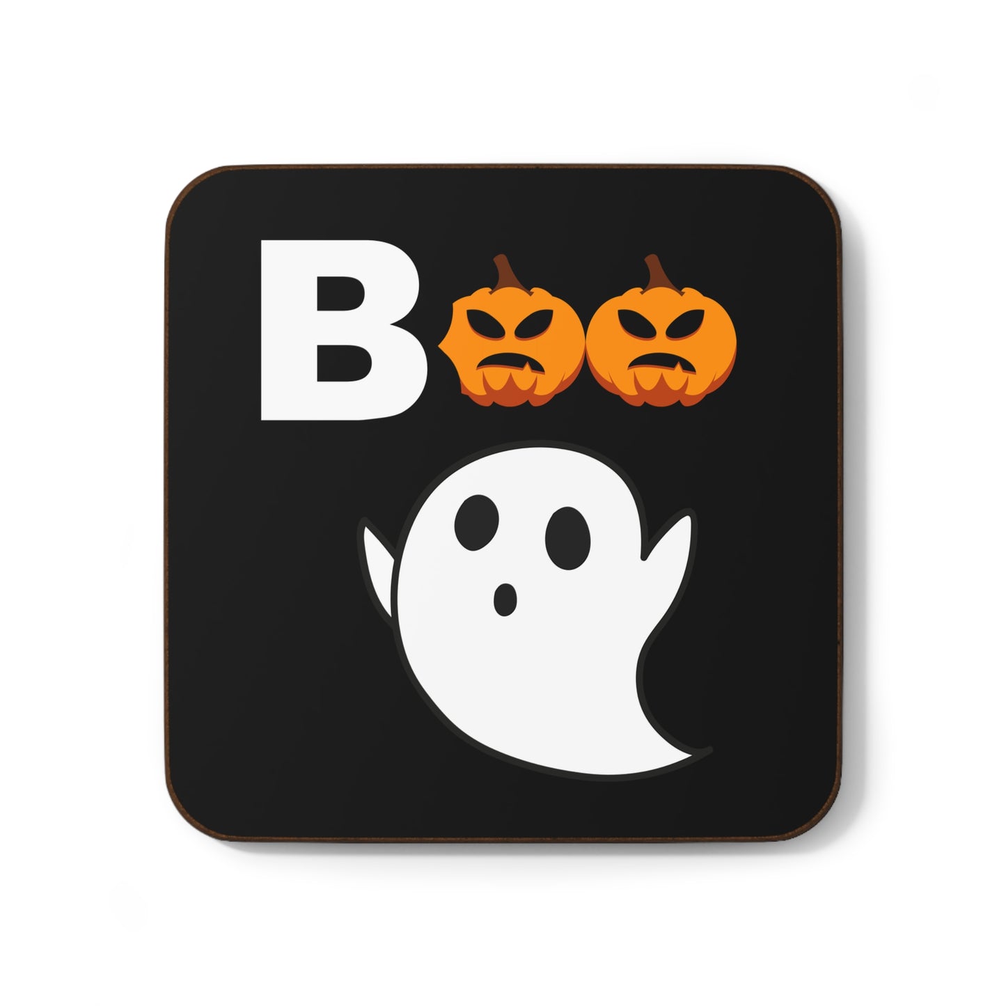 Boo Halloween, Hardboard Back Coaster