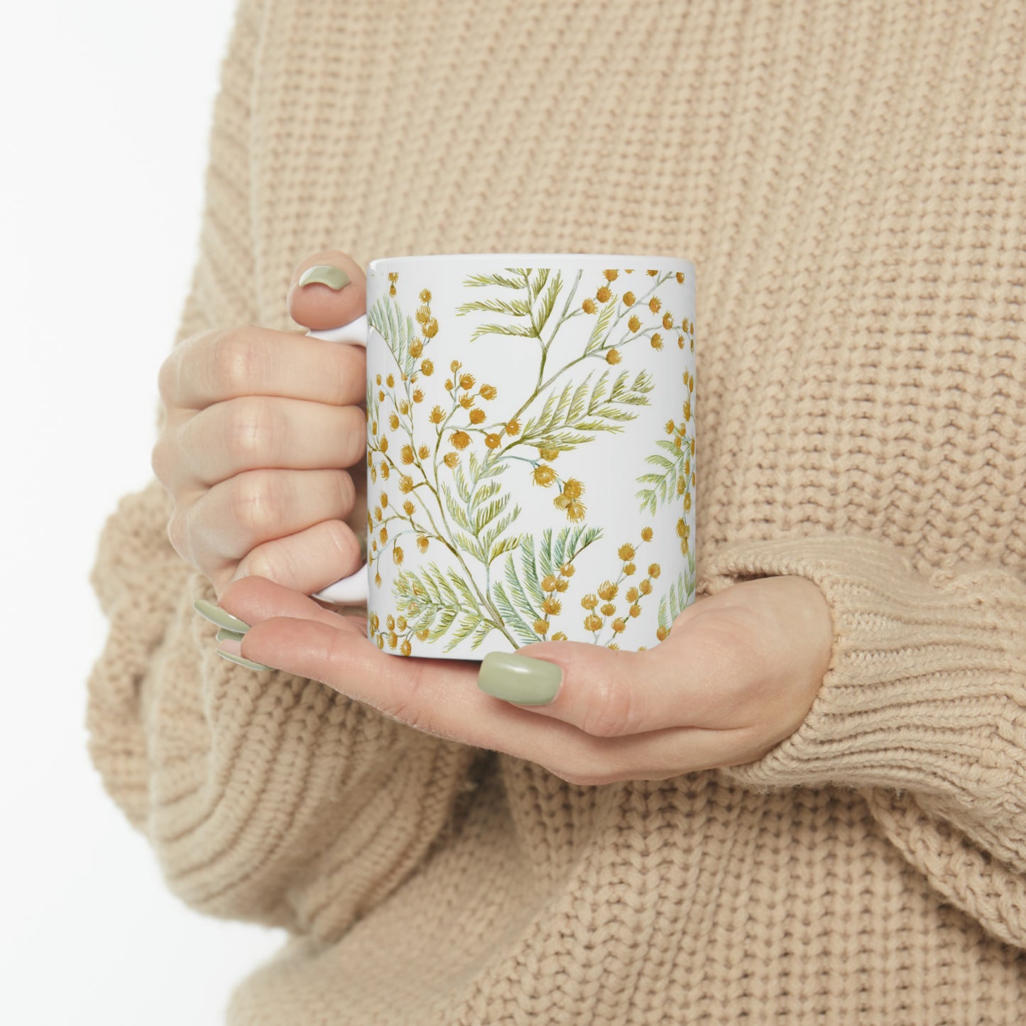 Floral Ceramic Mug, 11oz