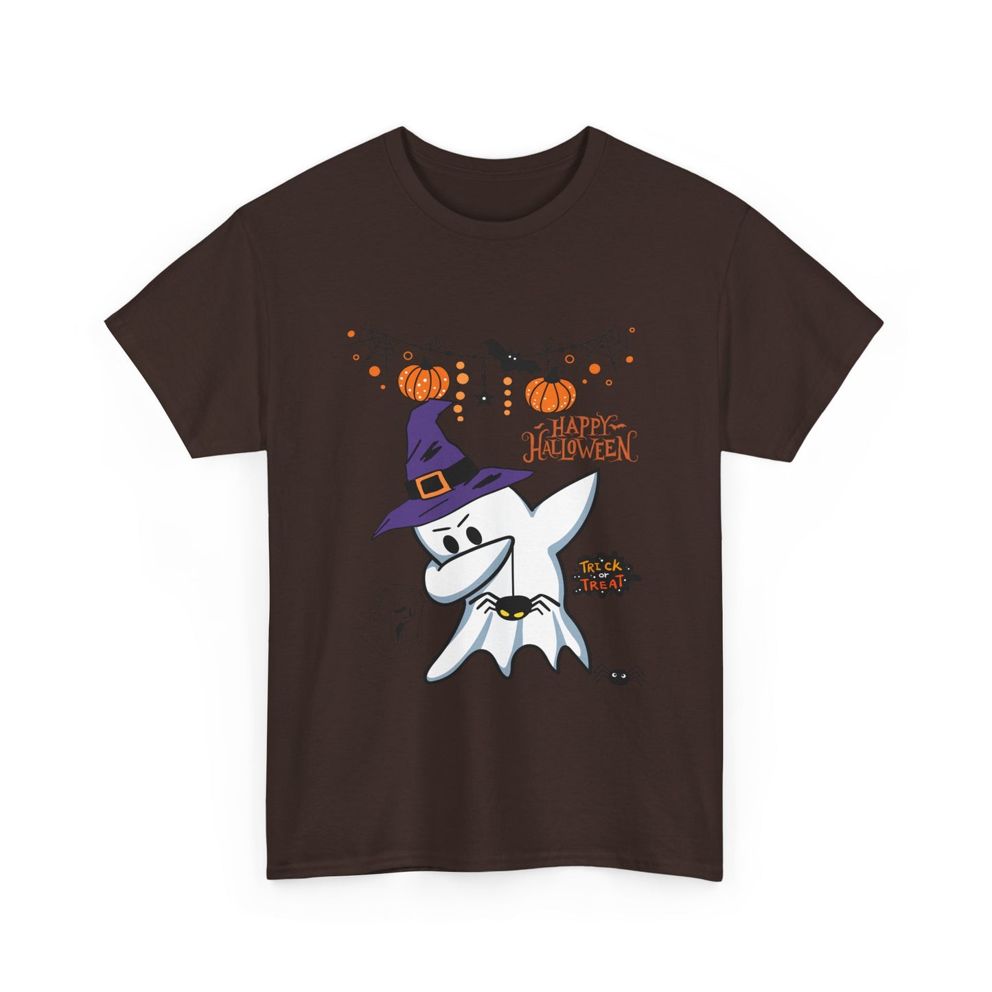 Dabbing Ghost Happy Halloween Dabbing Ghost Unisex Heavy Cotton Tee