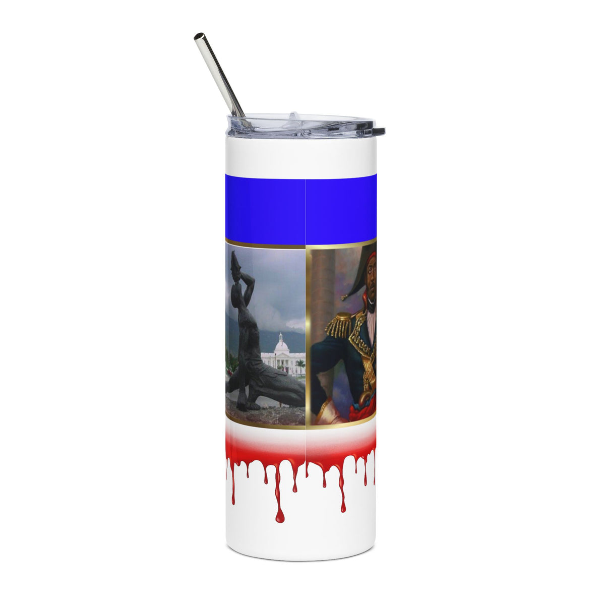 Haiti Heritage 20oz Stainless Steel Tumbler — Historic Citadel & Flag Design