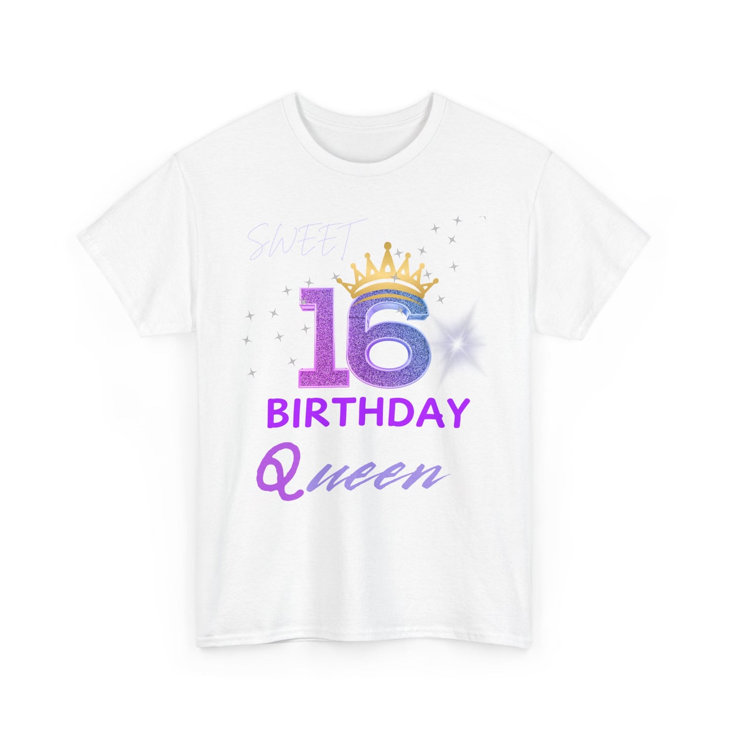 Sweet 16 Birthday queen Unisex Heavy Cotton Tee