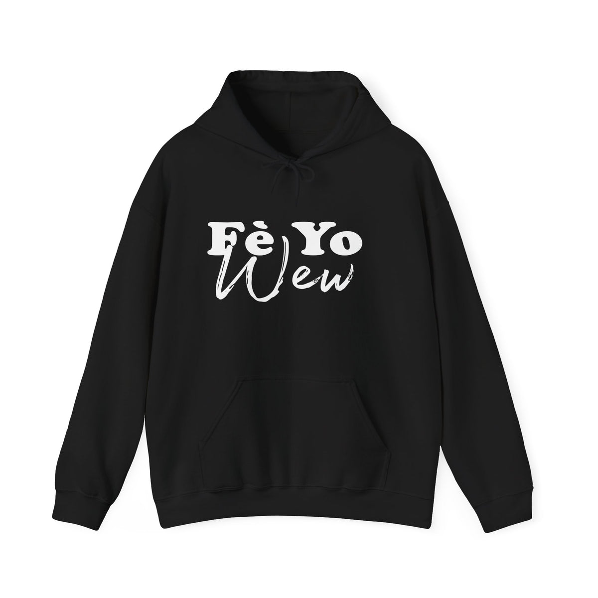 Fè yo wew Cozy Unisex Hoodie for Everyday Comfort, Gift for Friends, Casual Wear, Weekend Outfits, Unisex Heavy Blend Sweatshirt