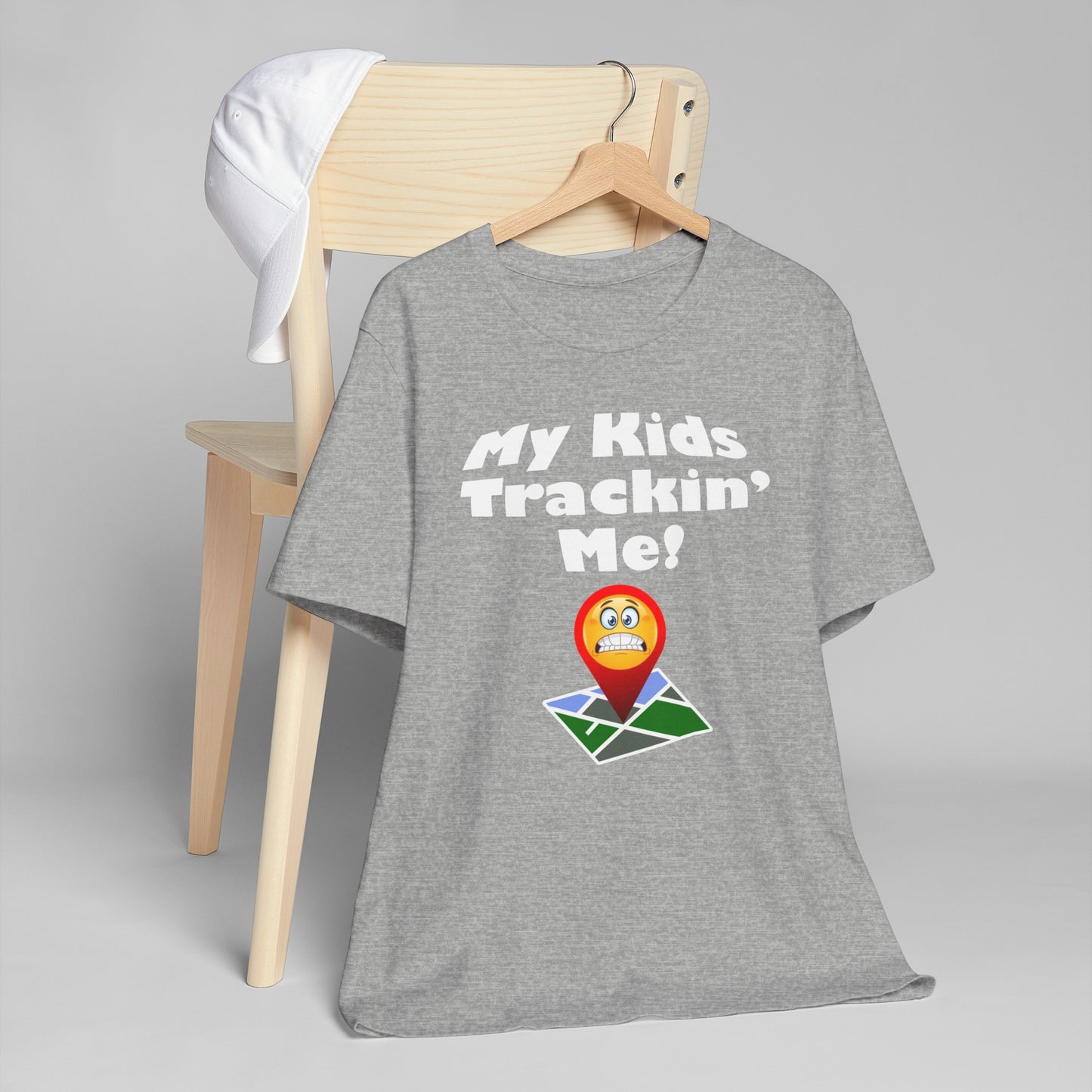 My kids tracking me Unisex Jersey T-Shirt