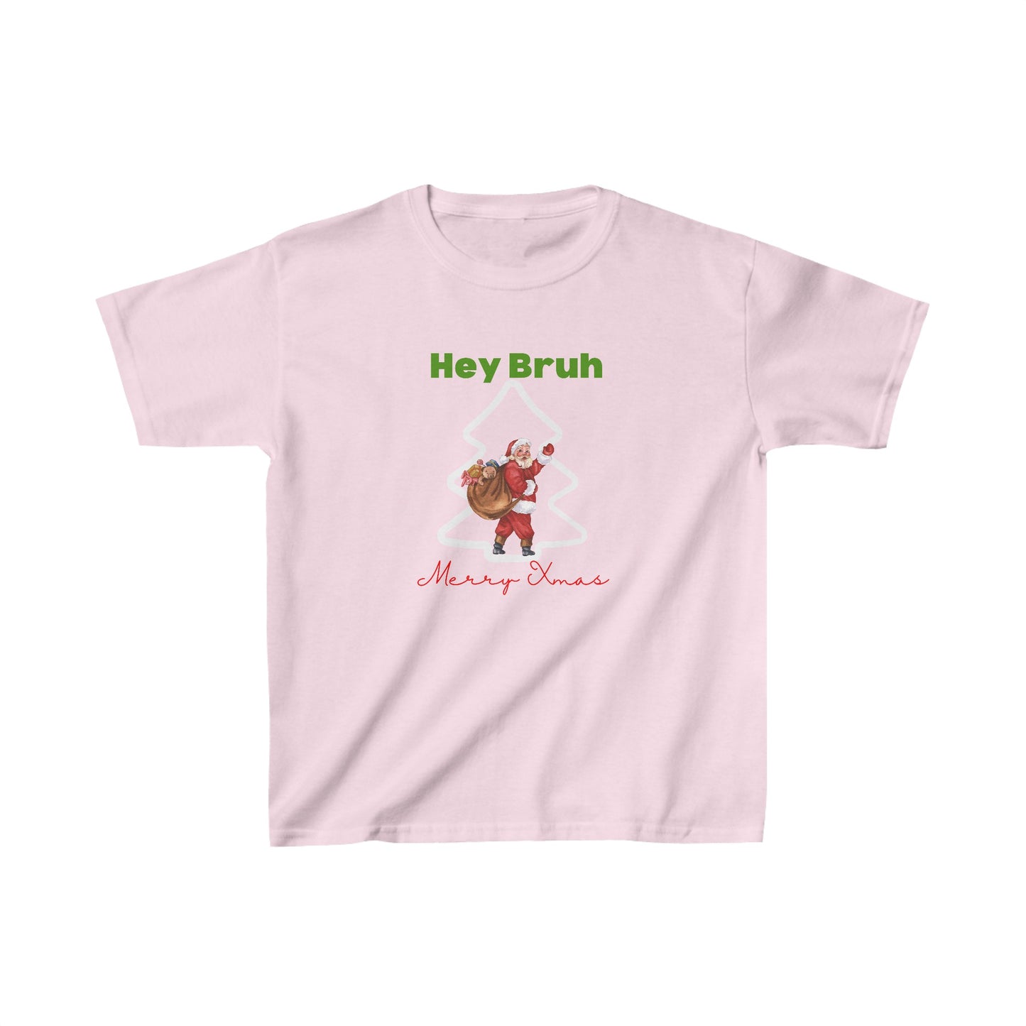 Hey bruh Merry Christmas. Kids Heavy Cotton™ Tee