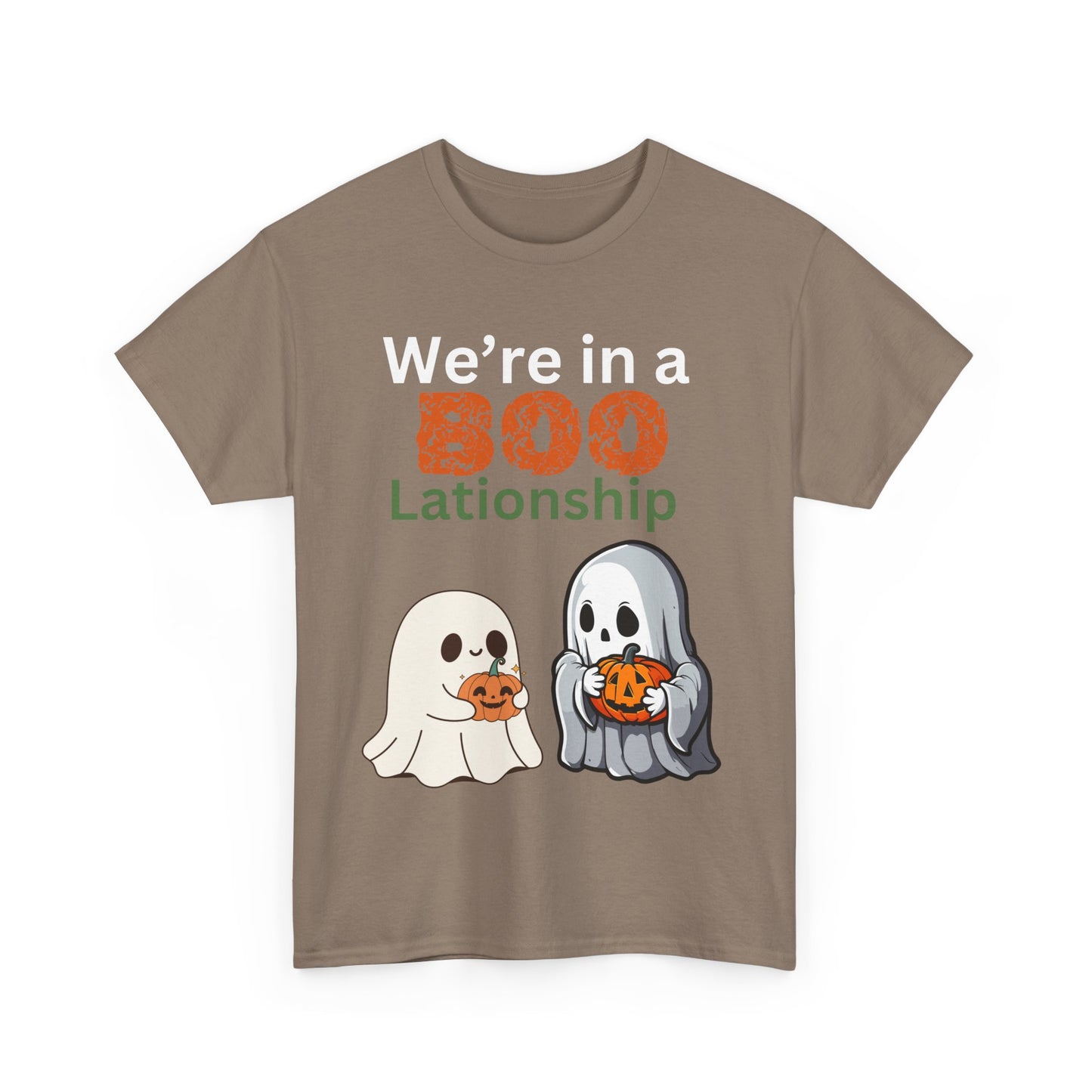 Matching Halloween shirt for couple in a relationship we’re in a boo patio shop