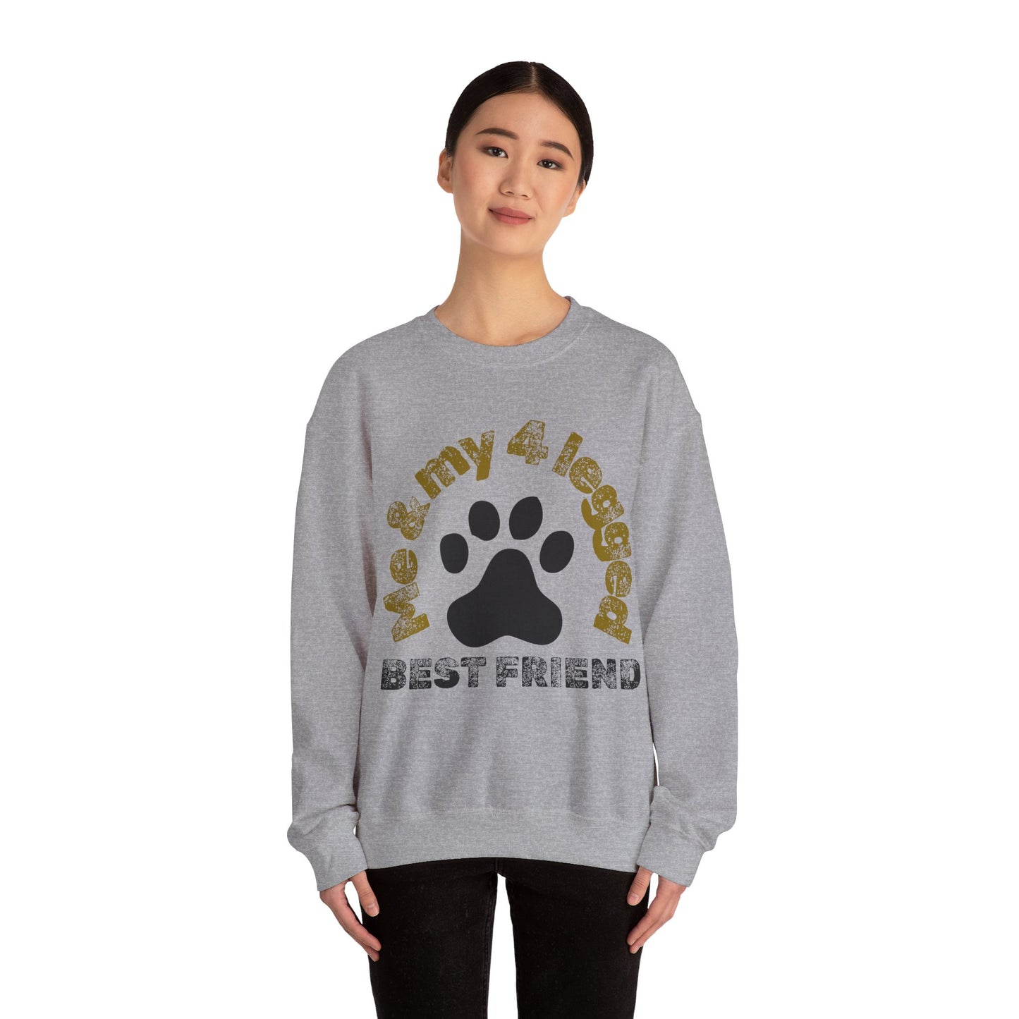 Me and 4 legged best friend Unisex Heavy Blend™ Crewneck Sweatshirt