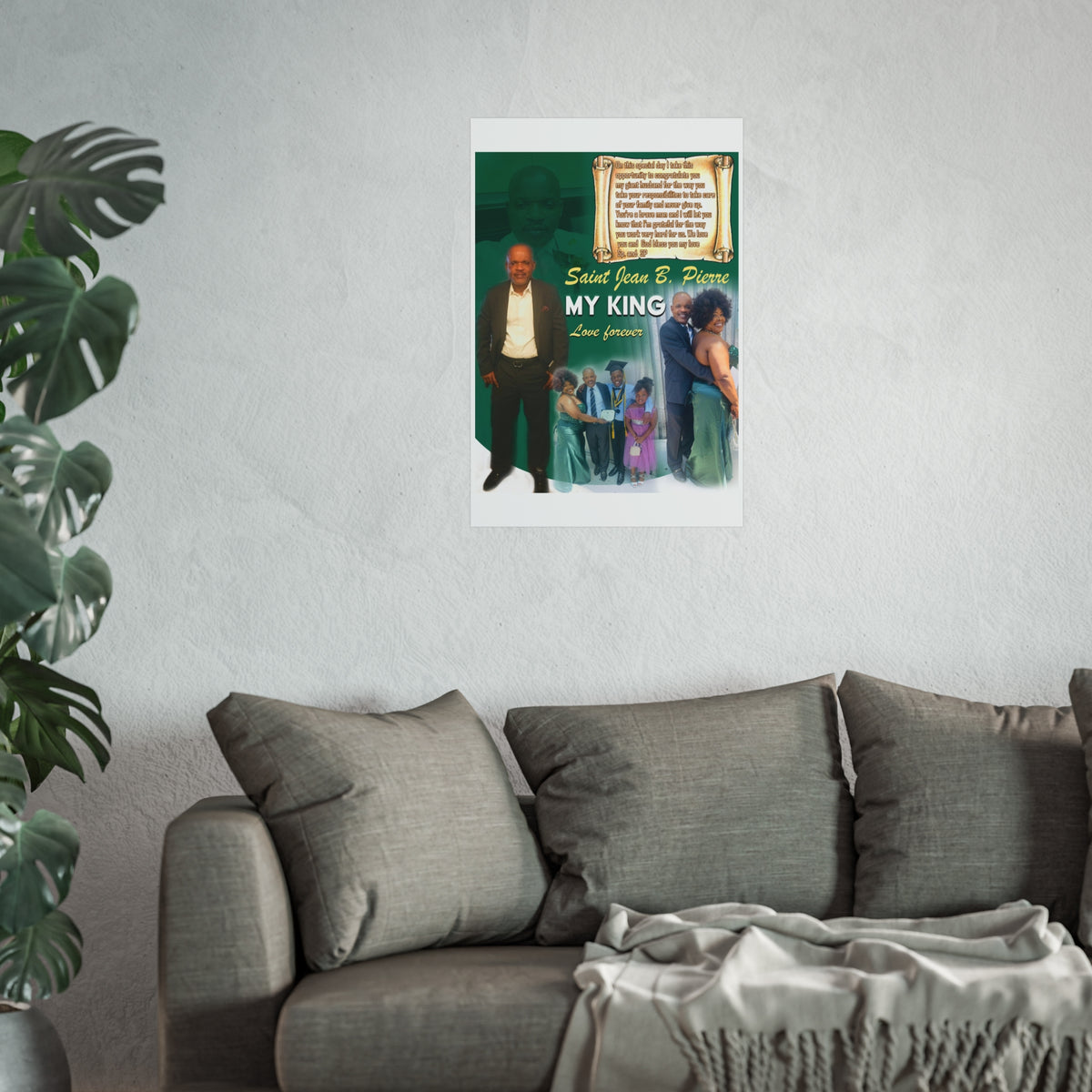 My King Fine Art Poster, Memorial Wall Art, Personalized Tribute Print, Family Legacy Decor, Sentimental Gift