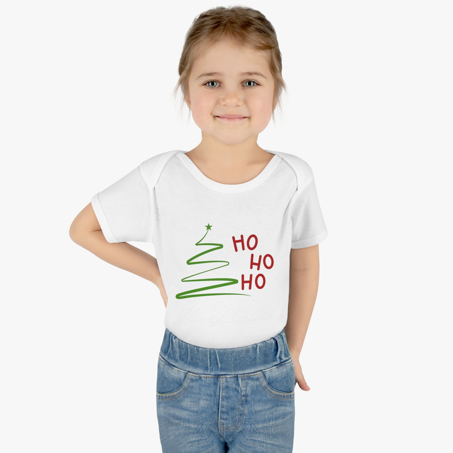 Ho ho ho , Infant Baby Rib Bodysuit